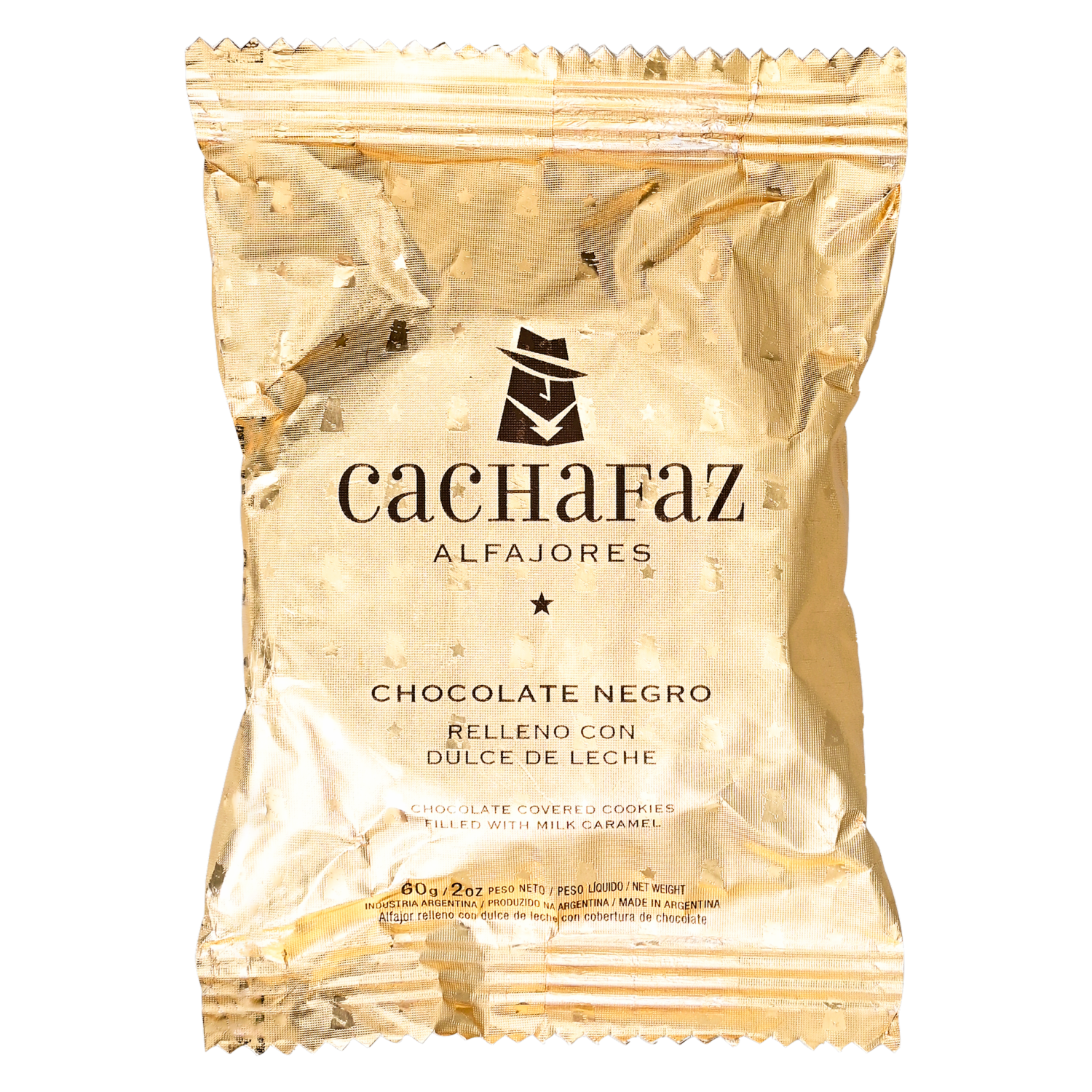 Alfajor Con Chocolate Negro CACHAFAZ 60 G