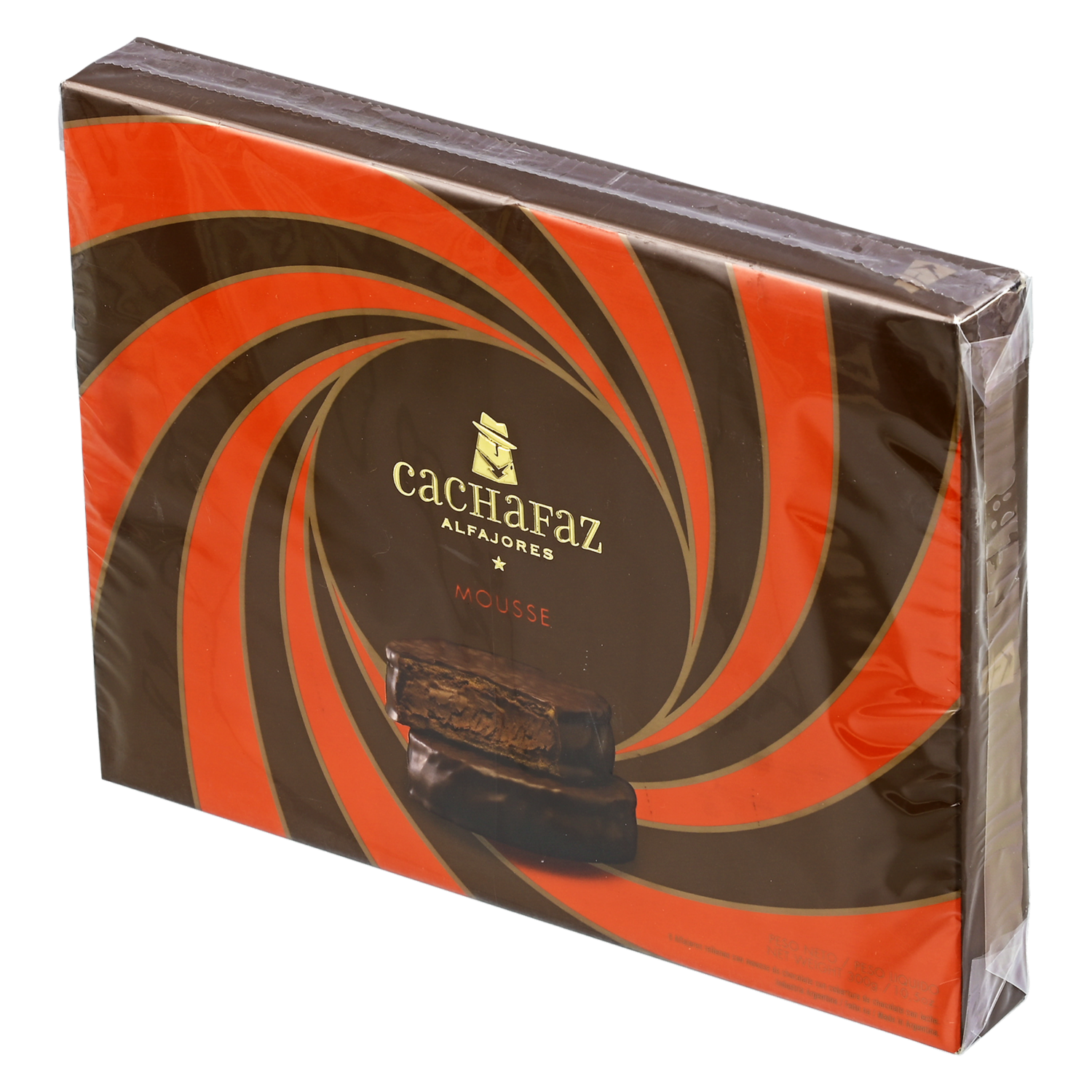 Alfajor De Chocolate Relleno Mousse X6 CACHAFAZ 300 G