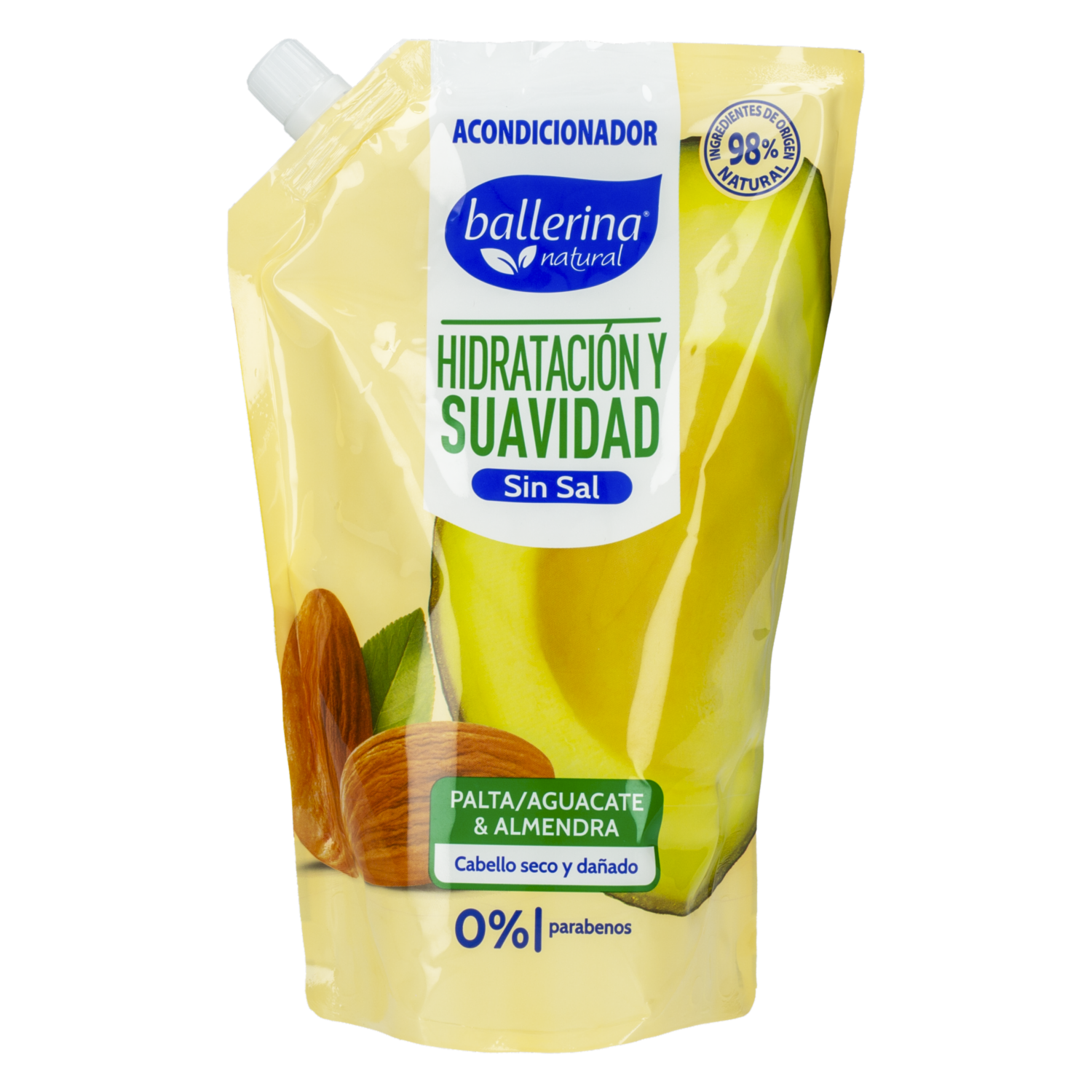 Acondicionador De Cabello Sin Sal Palta Y Almendra Doy Pack BALLERINA 900 Ml