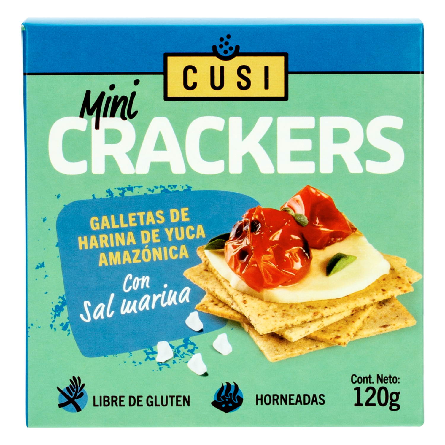Galleta De Harina De Yuca Con Sal Marina CUSI 120 G