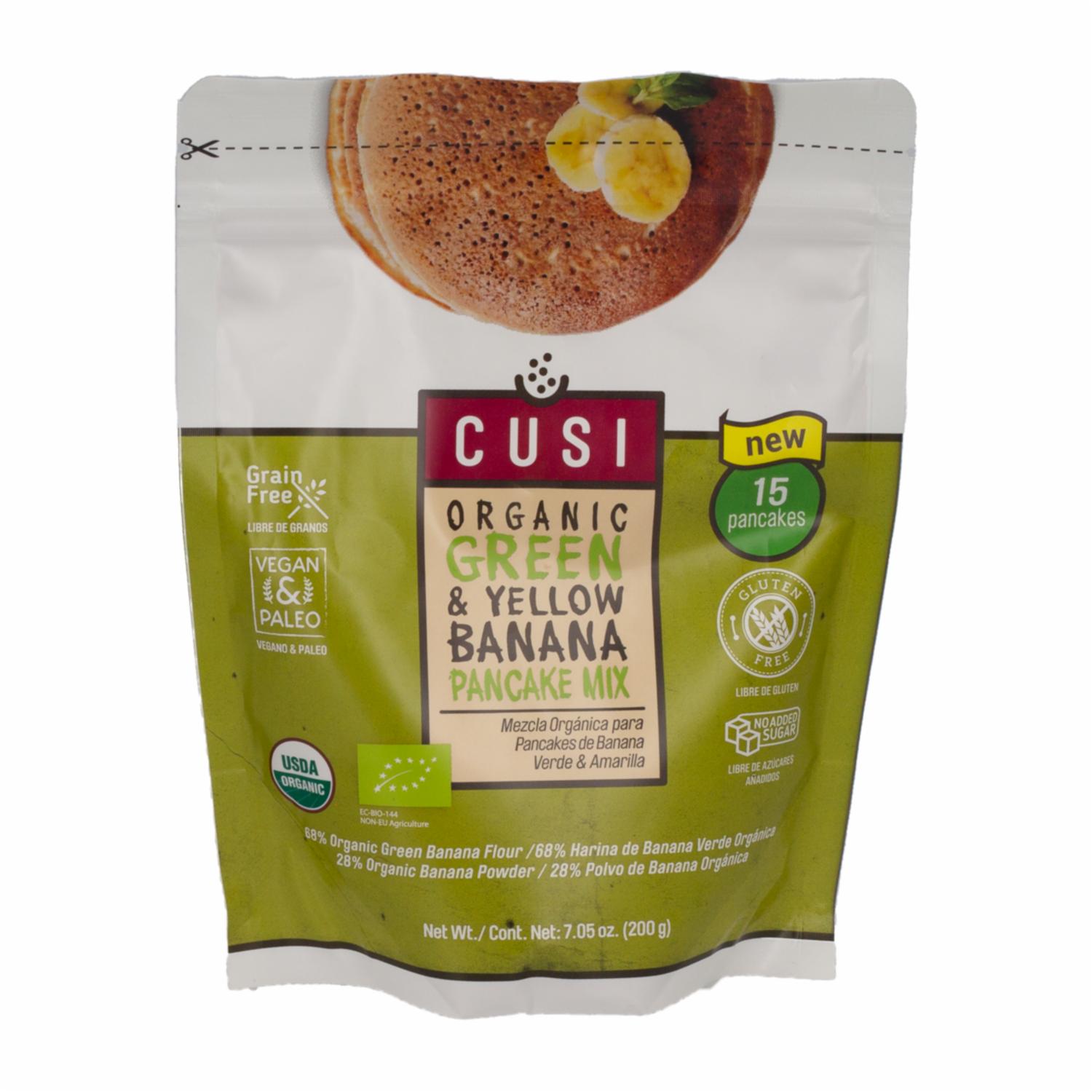 Premezcla Para Panchanes Orgánica De Bananas Verdes Y Amarillas CUSI 200 G