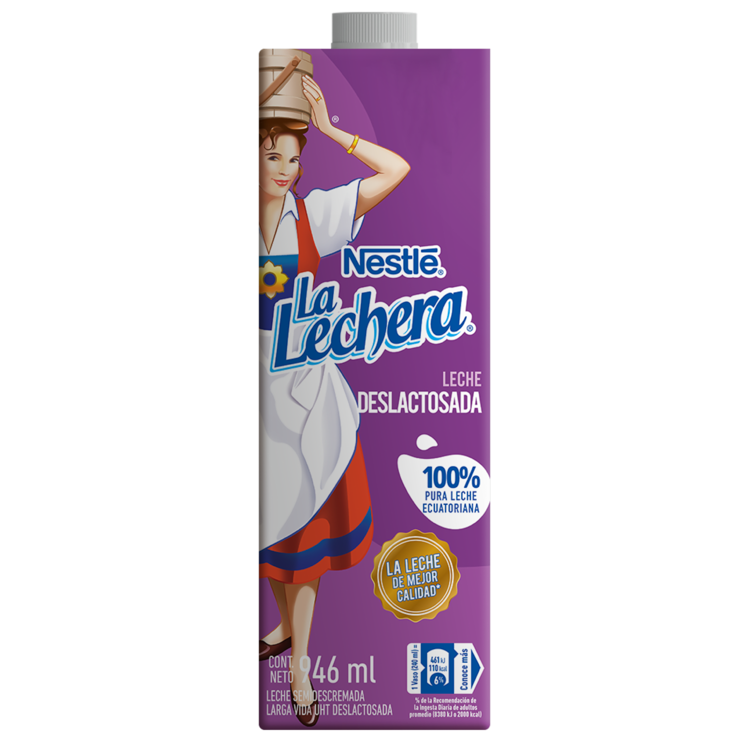 Leche Deslactosada Larga Vida UHT LA LECHERA 946 Ml