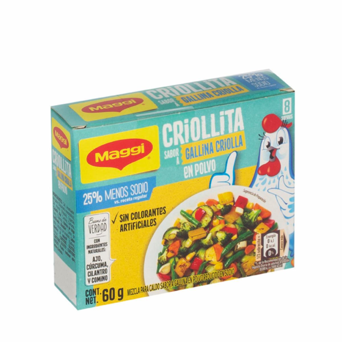 Caldo De Gallina En Polvo Bajo En Sodio CRIOLLITA 60 G