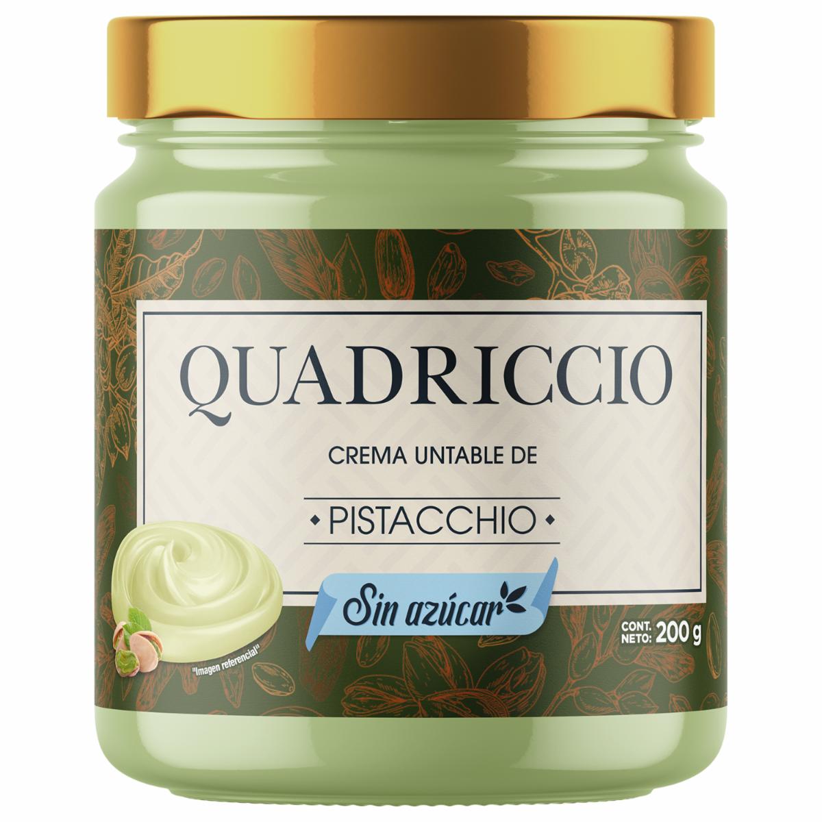 Crema Untable Sabor A Pistacho QUADRICCIO 200  G
