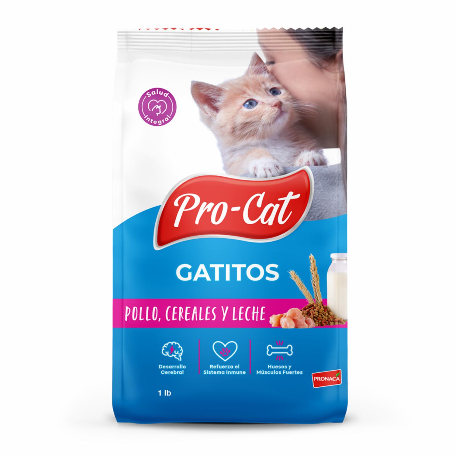Alimento Para Gatos Pollo, Cereales Y Leche PRO-CAT 454 G