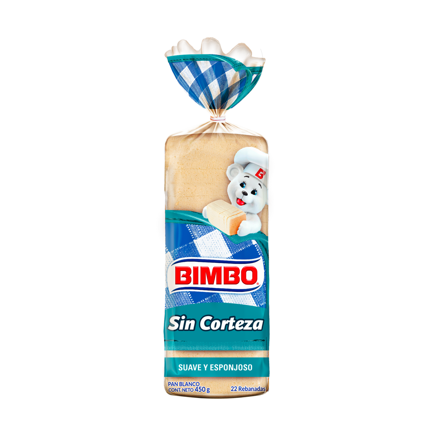Pan Blanco Sin Corteza Rebanado BIMBO 450 G