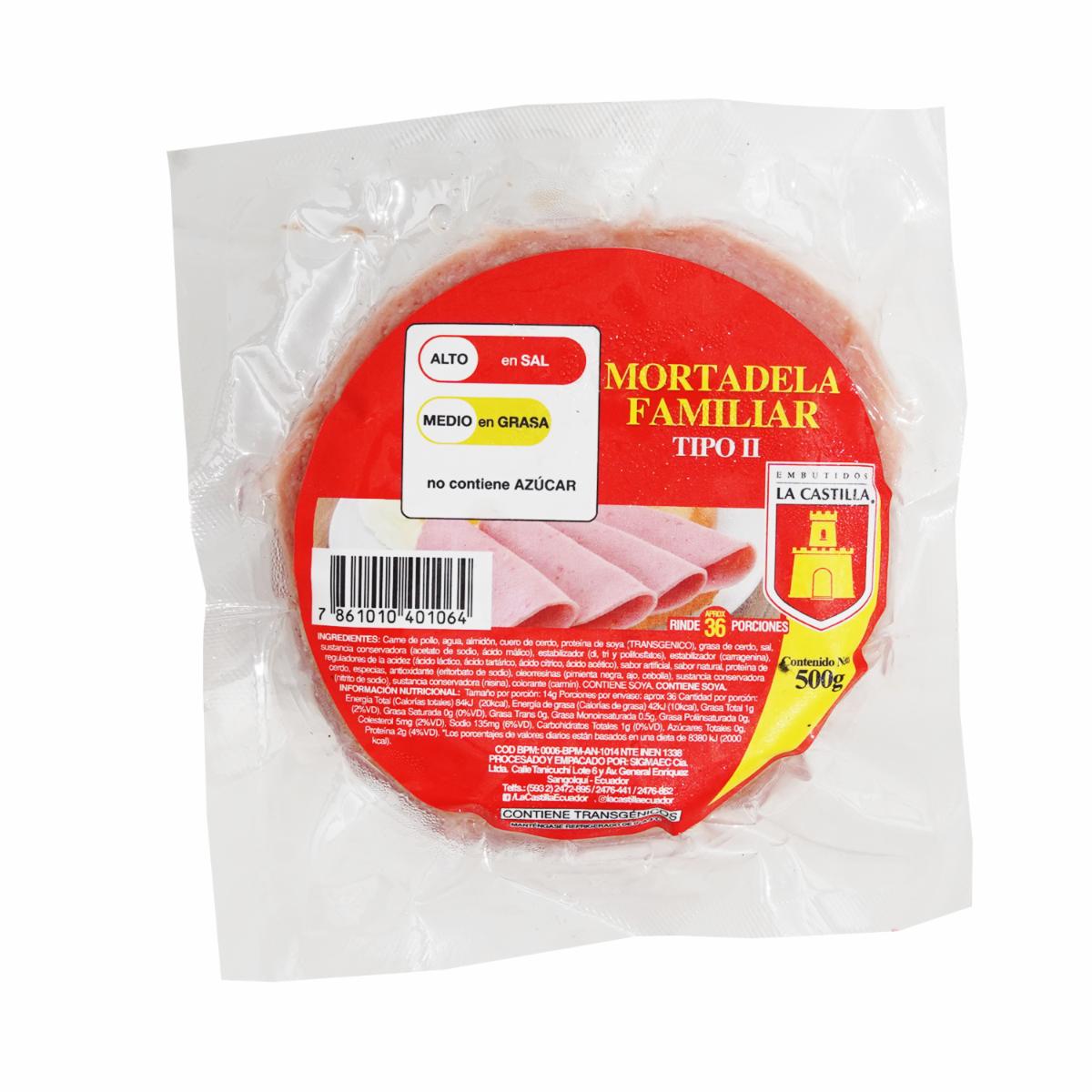 Mortadela Familiar LA CASTILLA 500 G