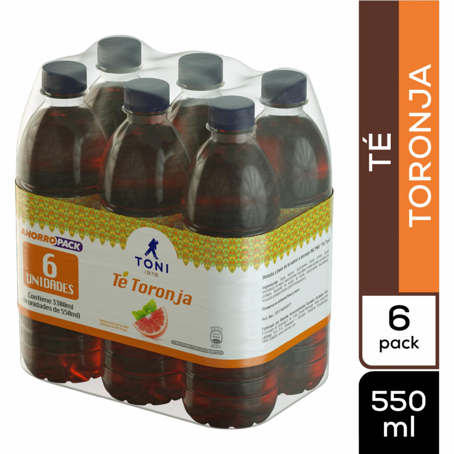 6pack Te De  Toronja TONI 6 X 550 ml