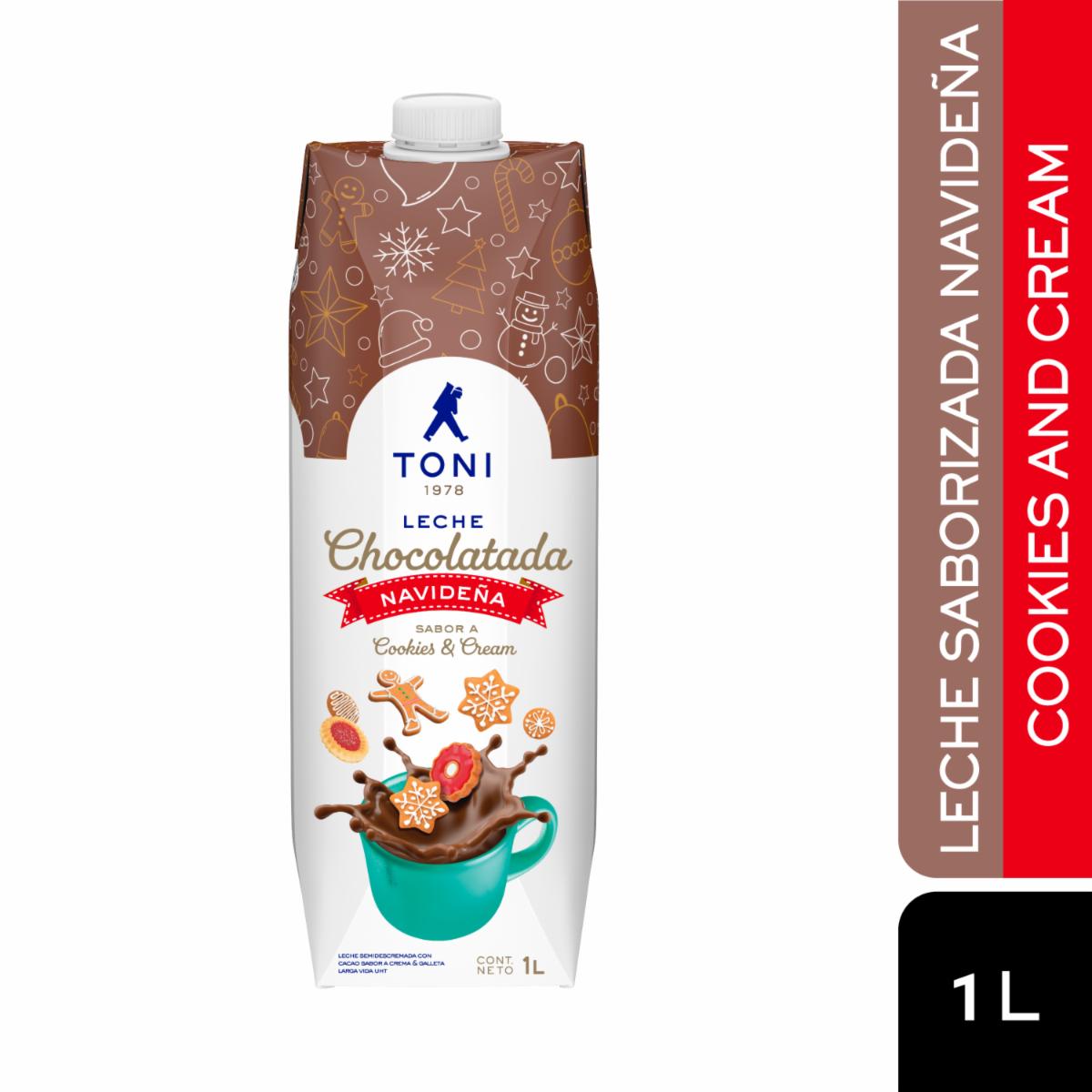 Leche Chocolatada Navideña Cookies And Cream TONI 1000 Ml