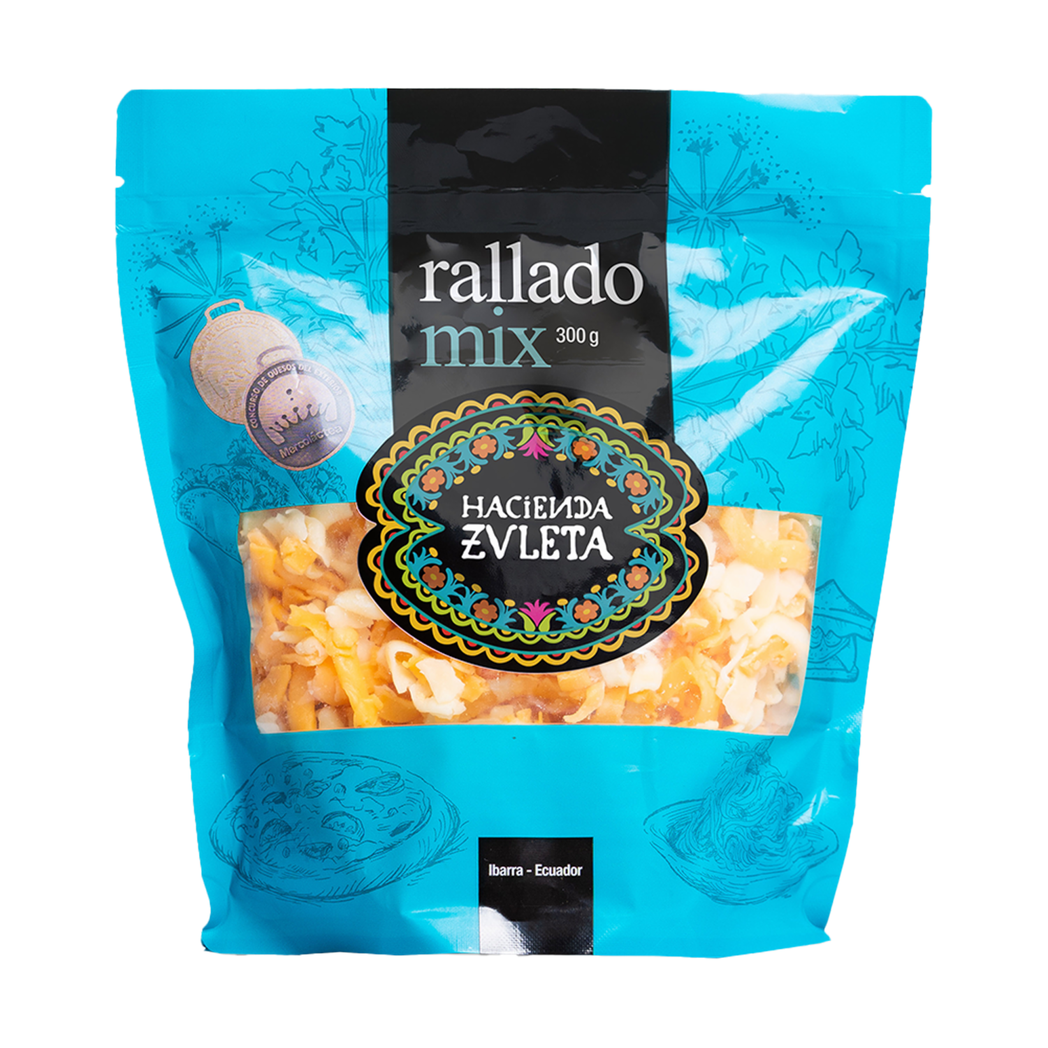 Mix De Quesos Rallados Holandés Y Cheddar HACIENDA ZULETA 350 G