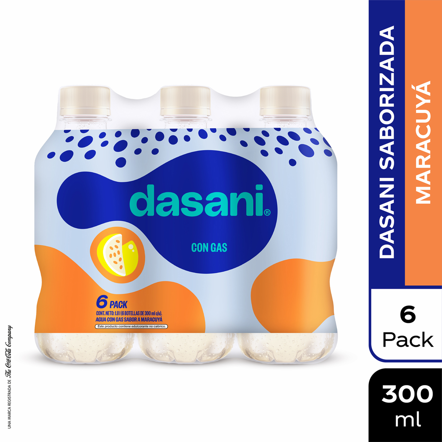 Agua Saborizada De Maracuyá DASANI 6 x 300 Ml