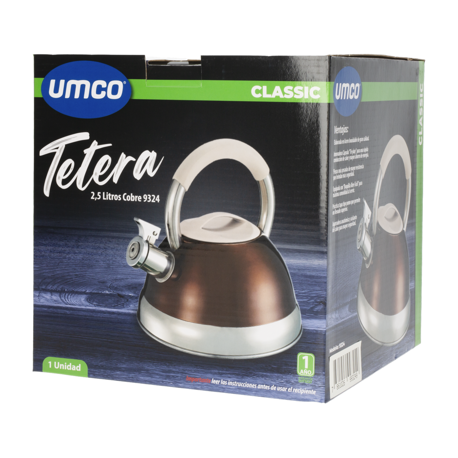 Tetera De Inducción Color Cobre Con Asa UMCO Unidad