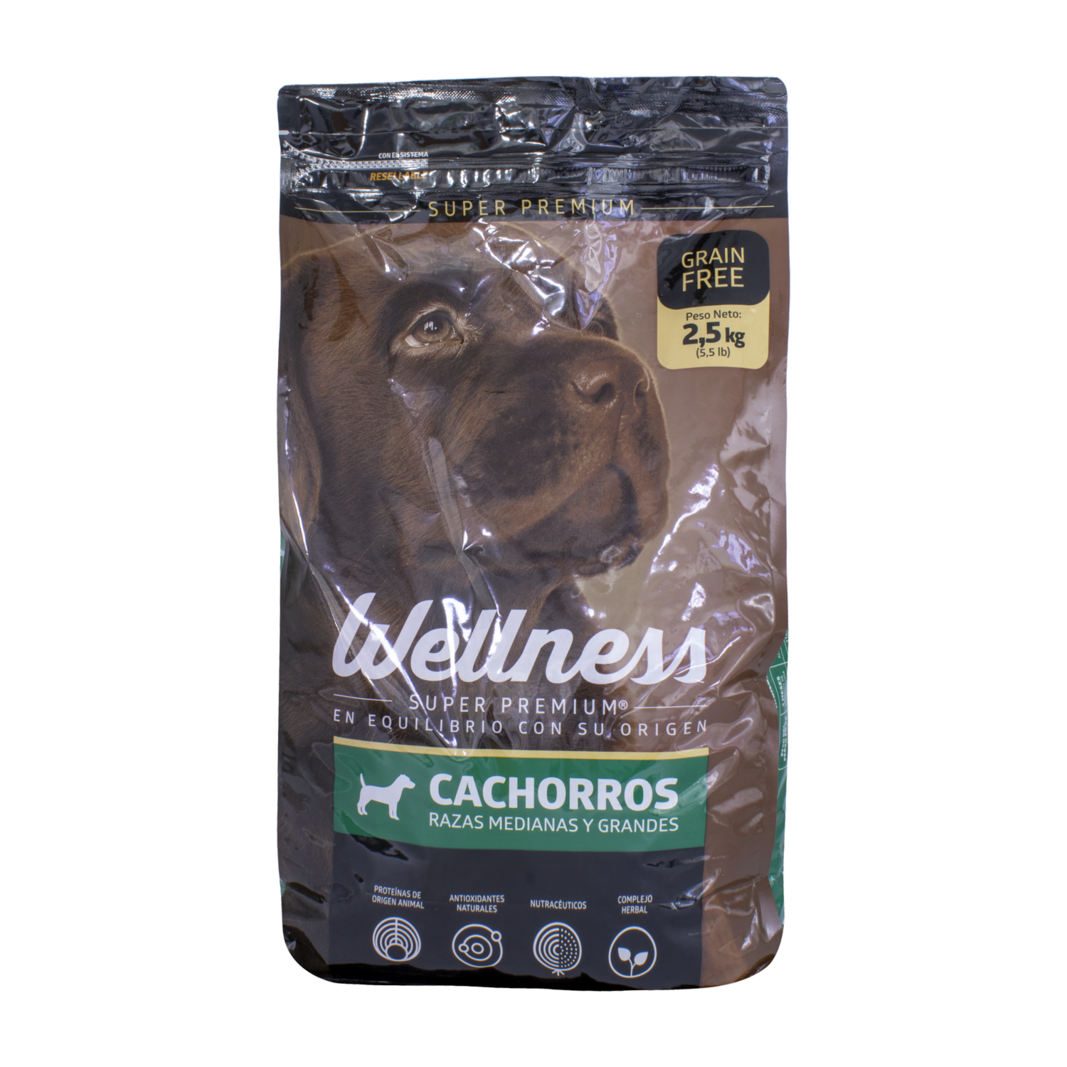 Alimento Para Perros Super Premium Cachorros Razas Medianas Y Grandes WELLNESS 2500 G