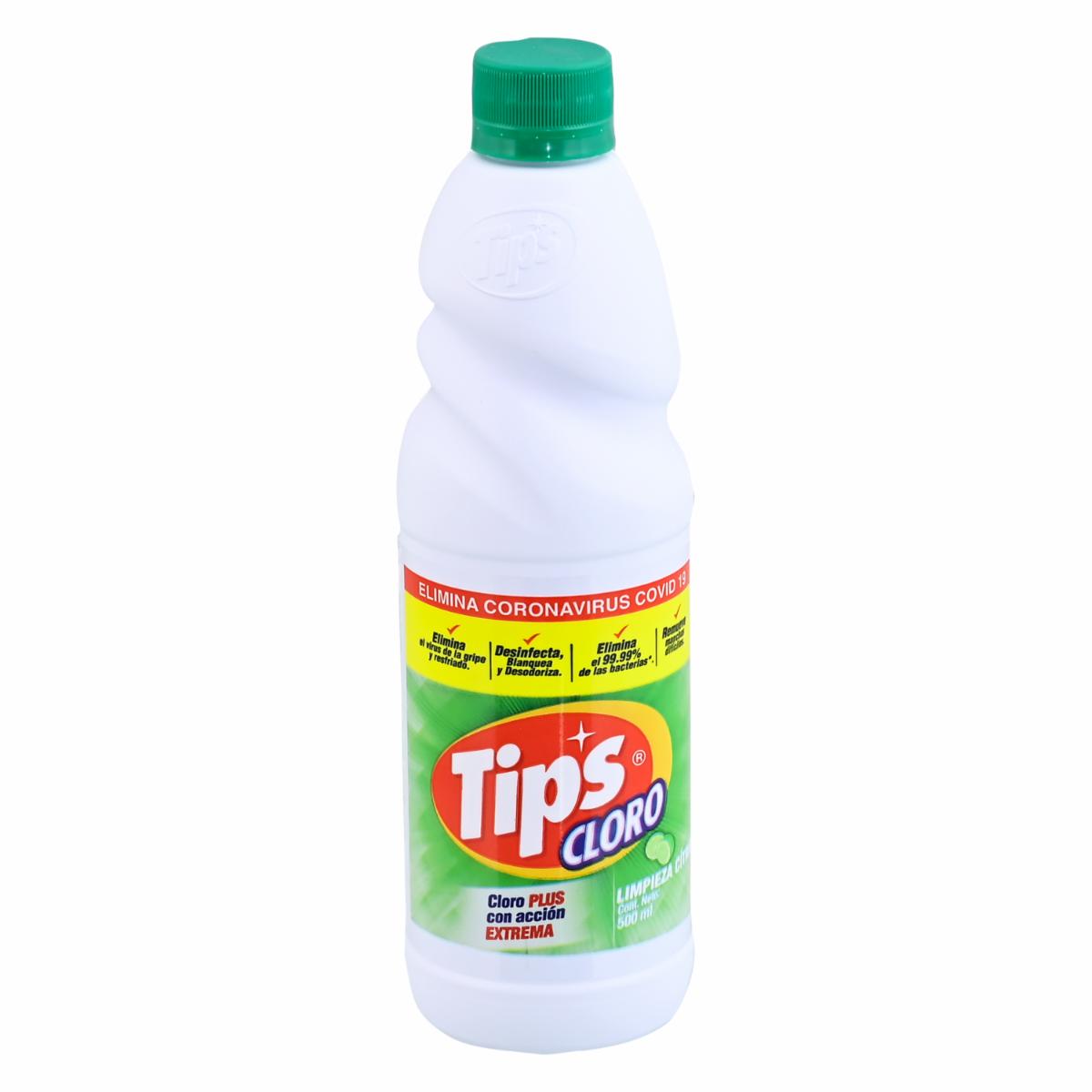 Cloro Liquido Aroma Cítrico TIPS 500 Ml
