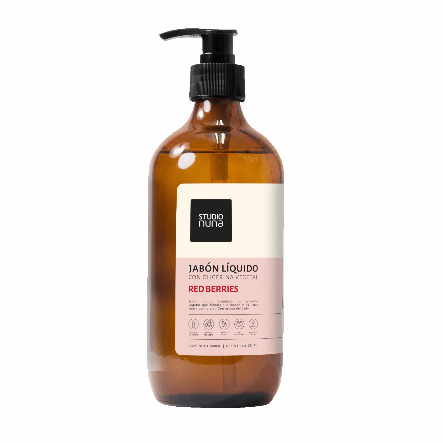 Jabón Líquido Fragancia Red Berries STUDIO NUNA 500 Ml