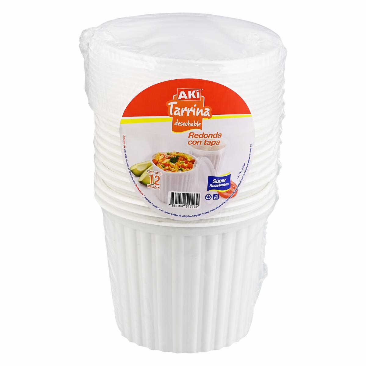 Tarrina Redonda AKÍ X 12 Uds