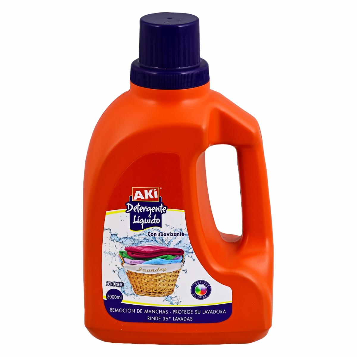 Detergente Líquido Con Suavizante AKÍ 2000 Ml