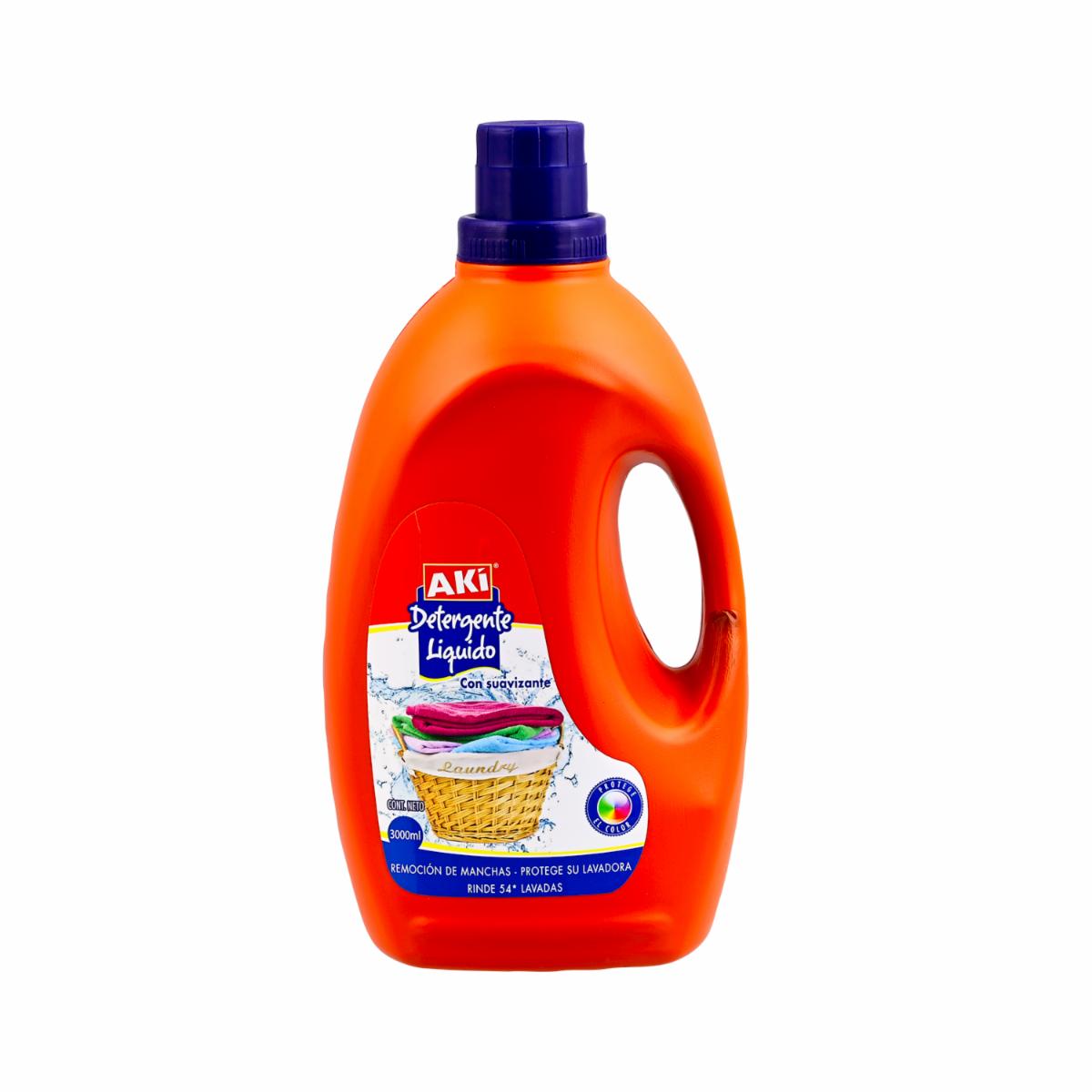 Detergente Líquido Con Suavizante AKÍ 3000 Ml