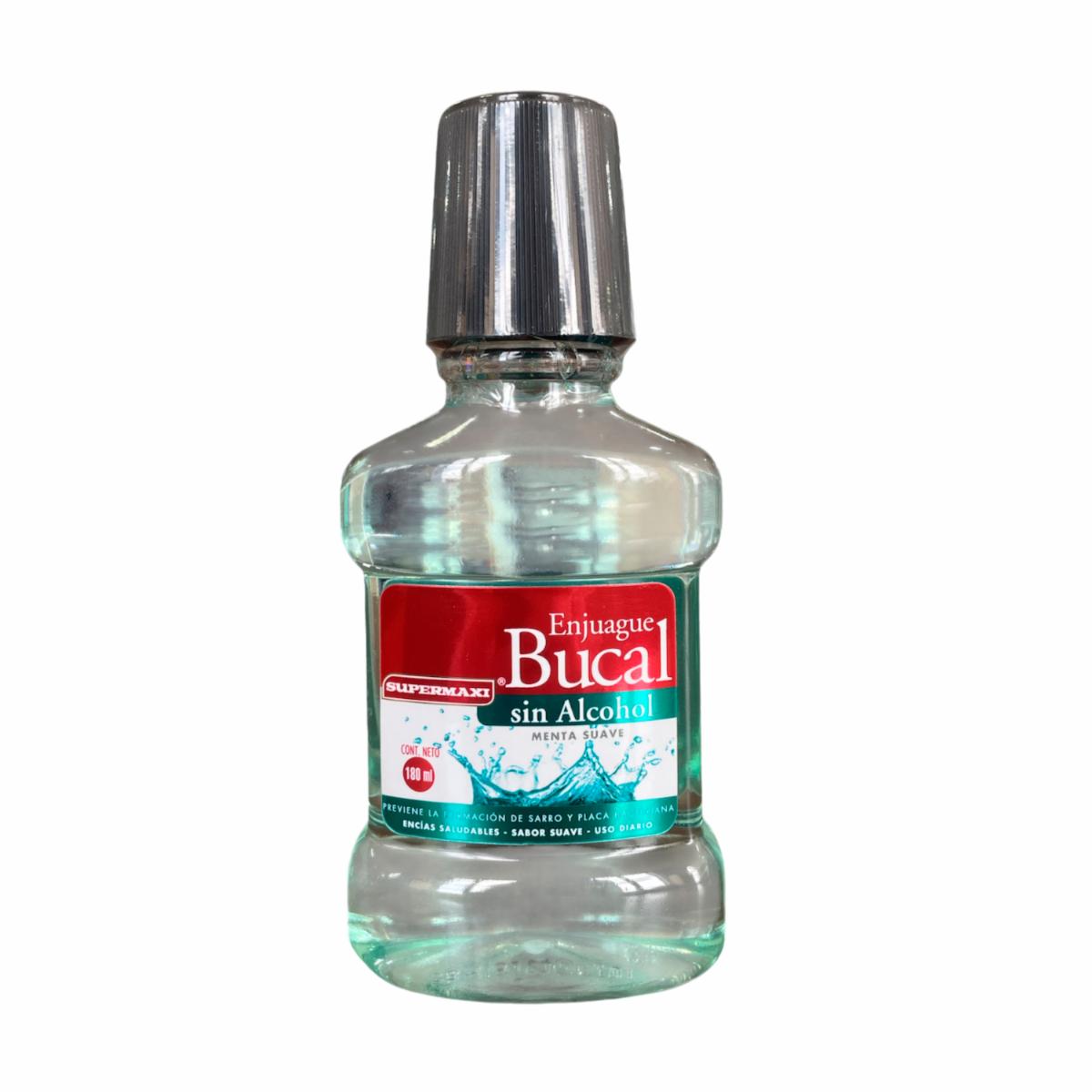 Enjuague  Bucal Sabor A Menta Suave SUPERMAXI 180 Ml
