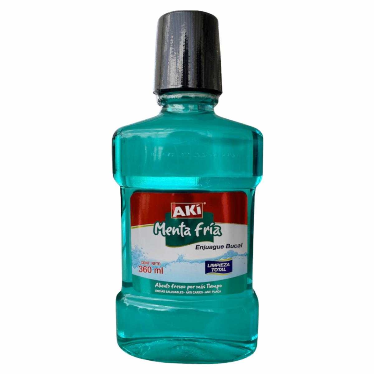Enjuague  Bucal Sabor A Menta Fría AKÍ 360 Ml