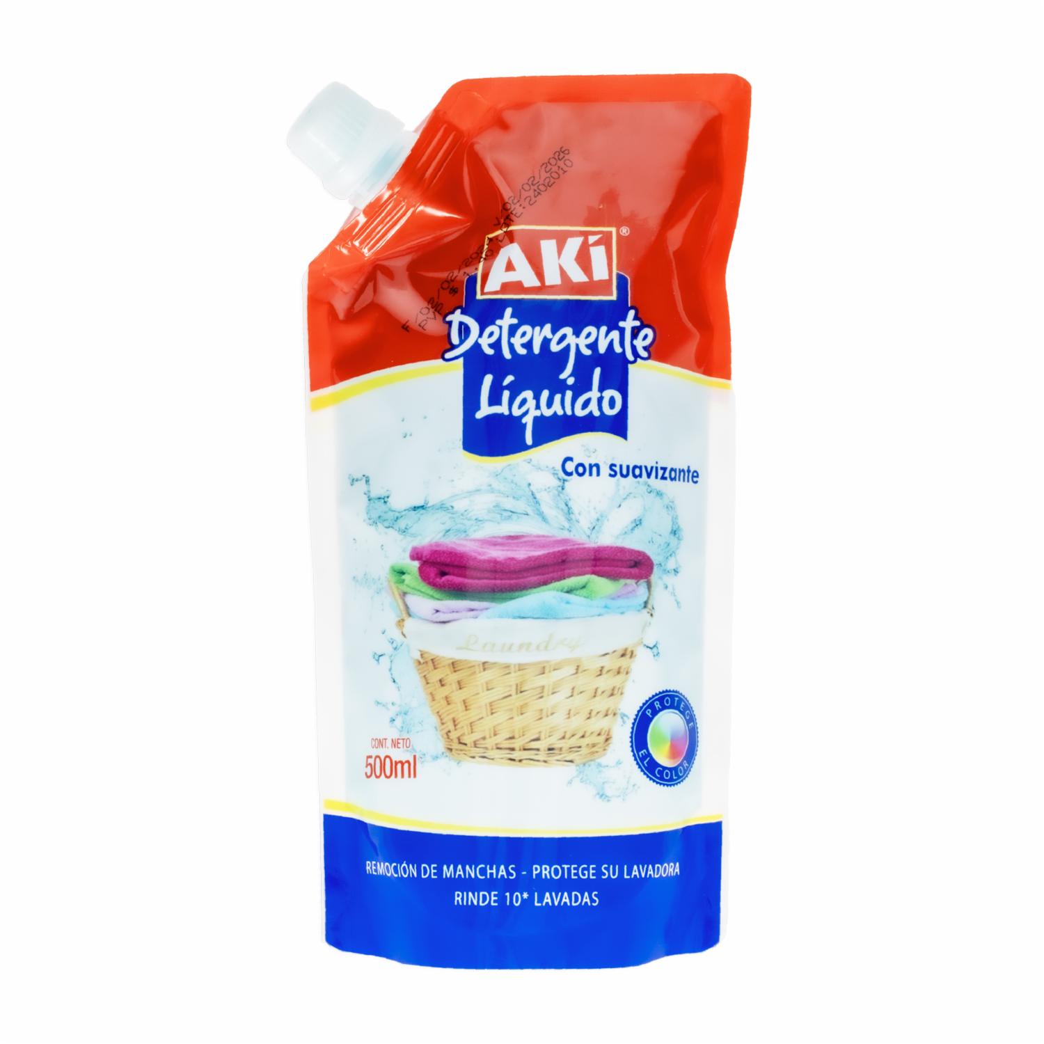 Detergente Líquido Con Suavizante Doy Pack AKÍ 500 Ml