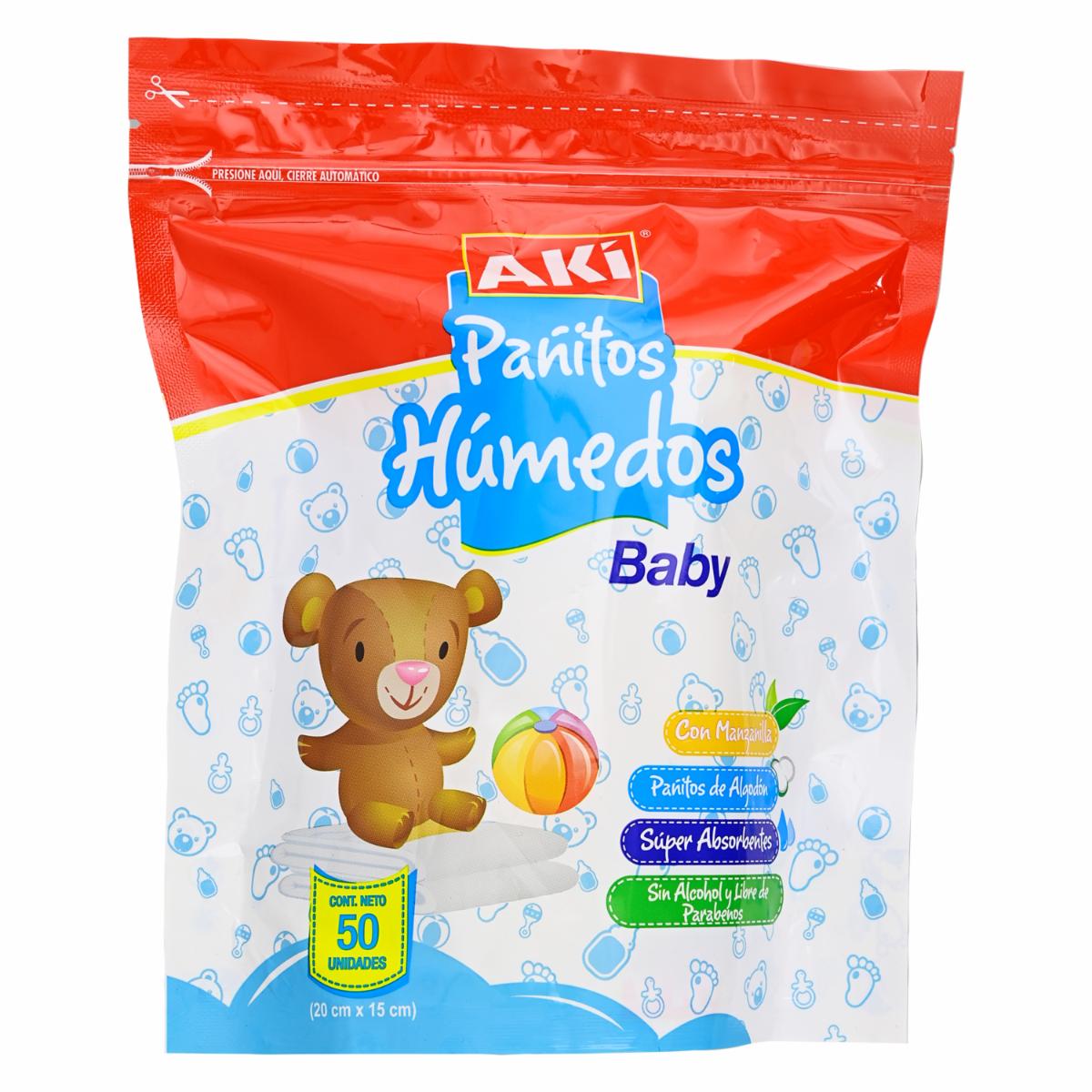 Pañitos Húmedos Doy Pack AKÍ X 50 Uds