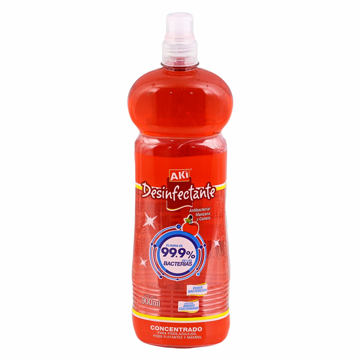 Desinfectante Antibacterial De Manzana Y Canela AKÍ 900 Ml