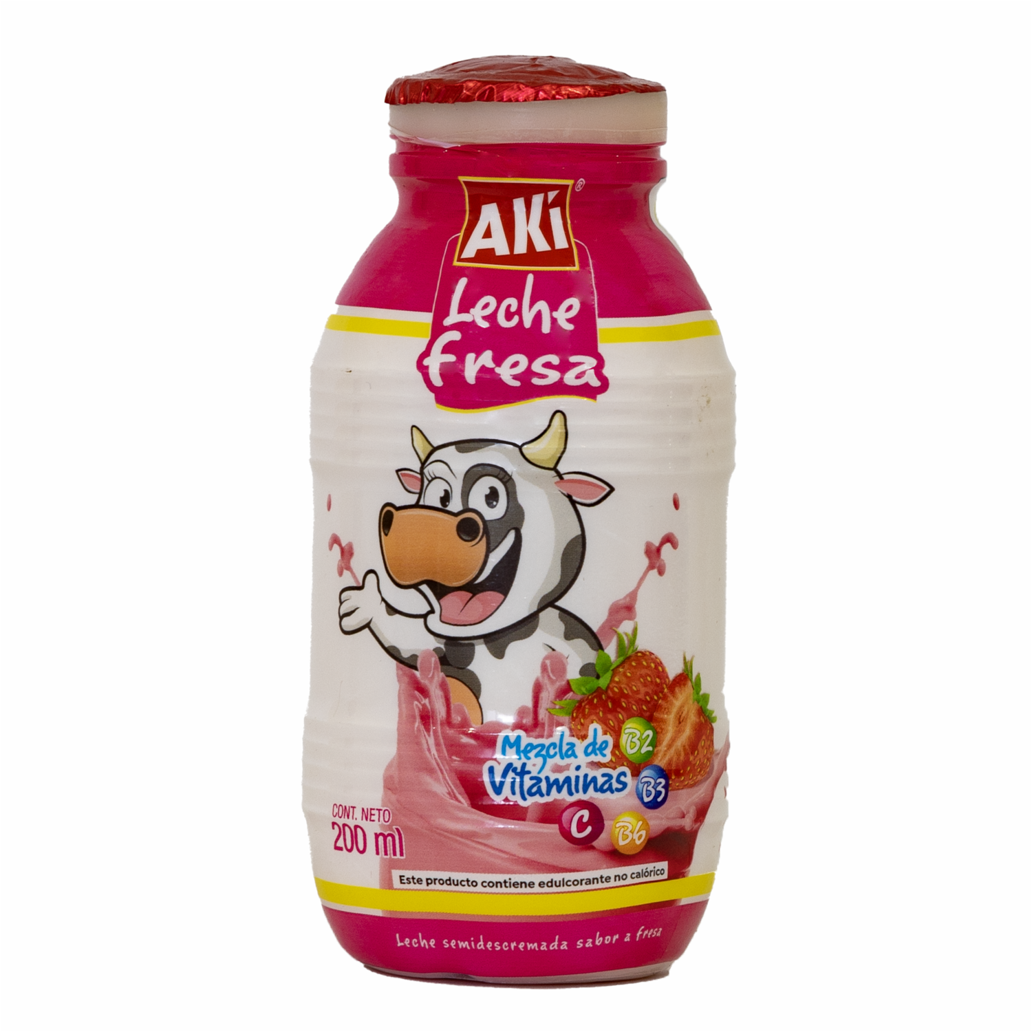 Leche Saborizada De Fresa AKÍ 200 Ml