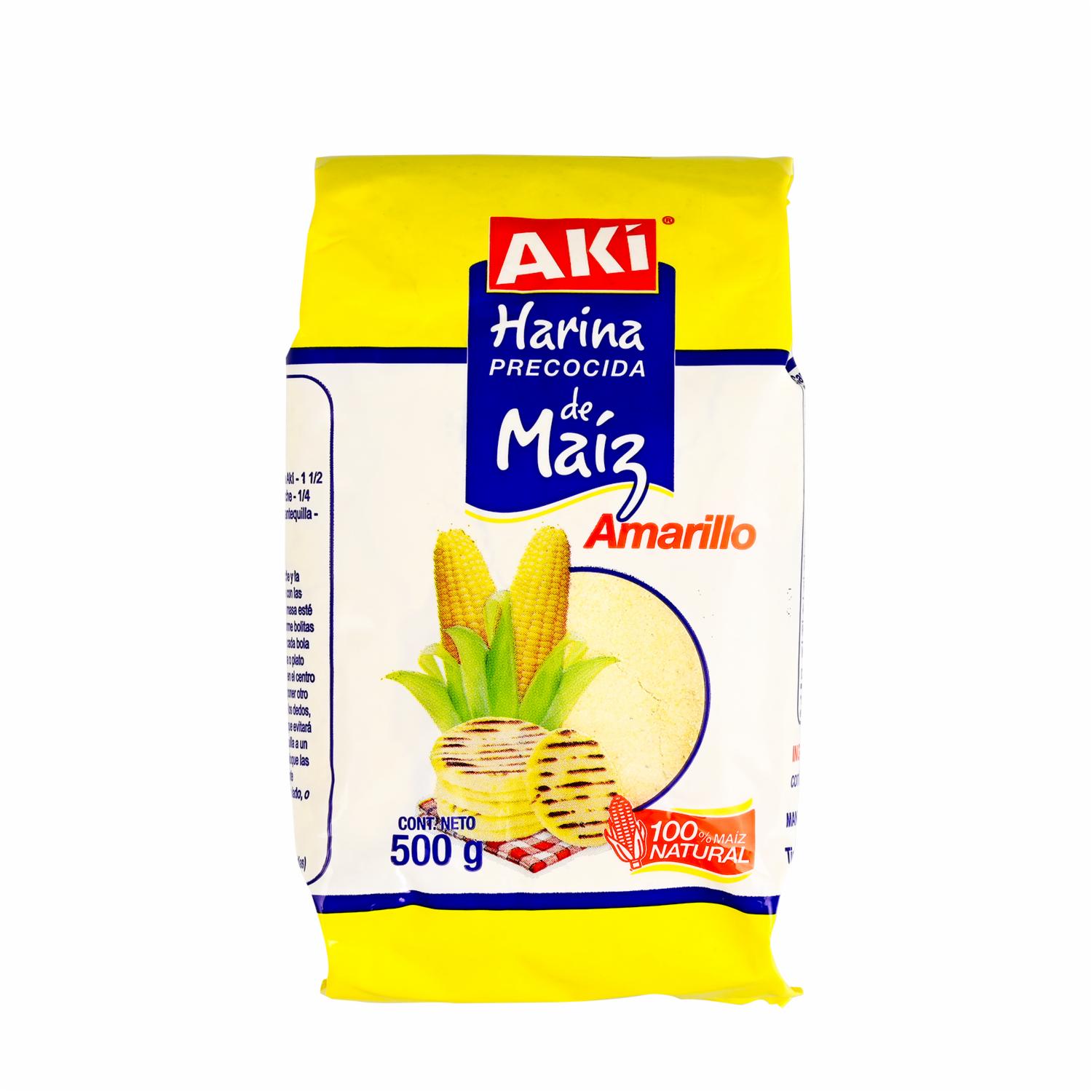 Harina De Maíz Amarillo AKÍ 500 G
