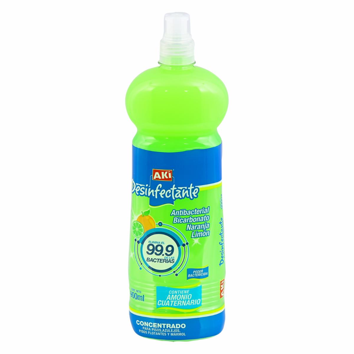Desinfectante Antibacterial Naranja Limón Con Bicarbonato AKÍ 900 Ml