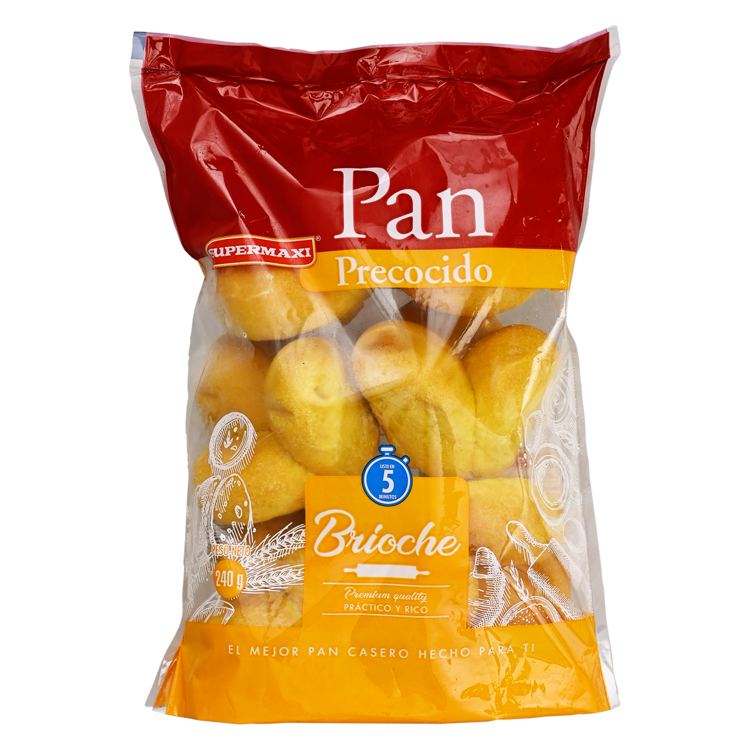 Pan Brioche Pre Cocido SUPERMAXI 240 g