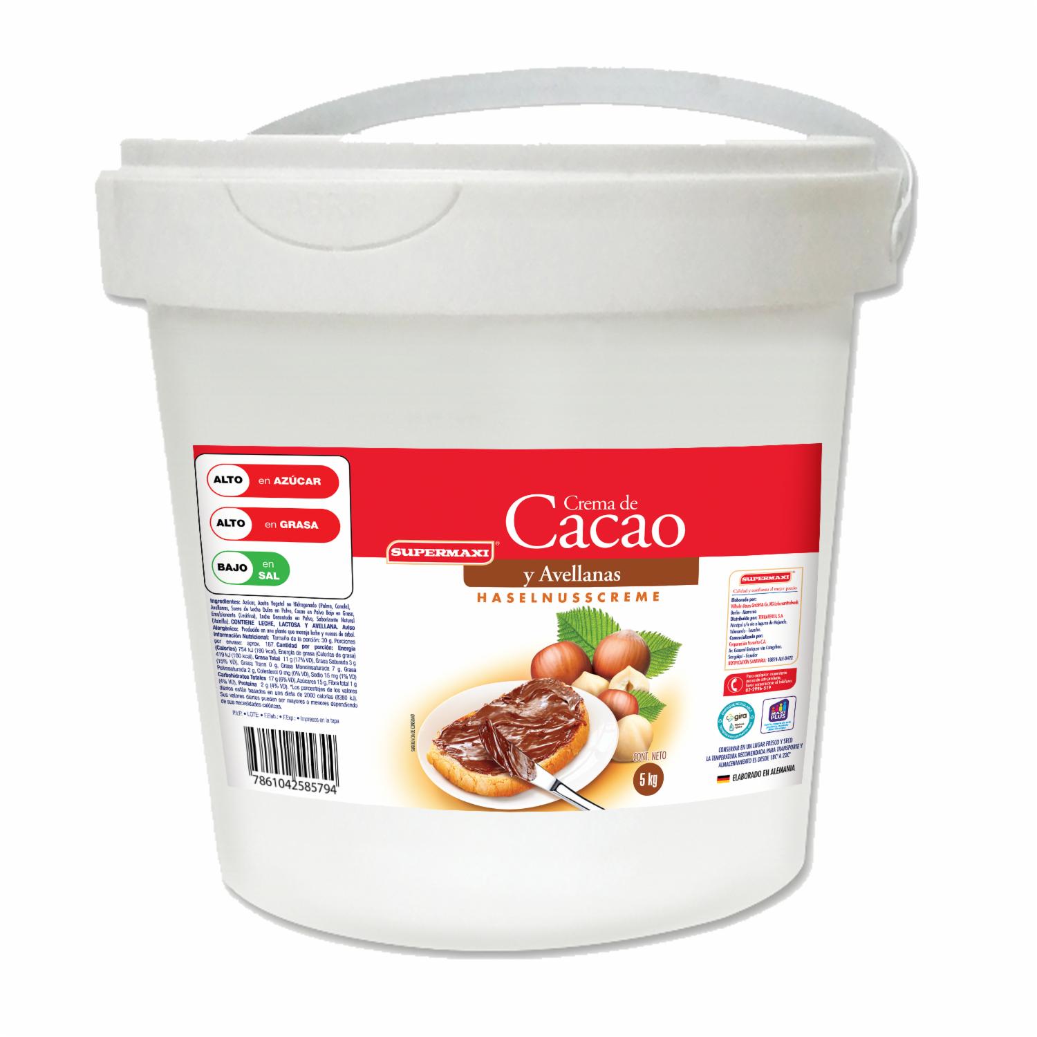 Crema De Cacao En Balde SUPERMAXI 5 000 G