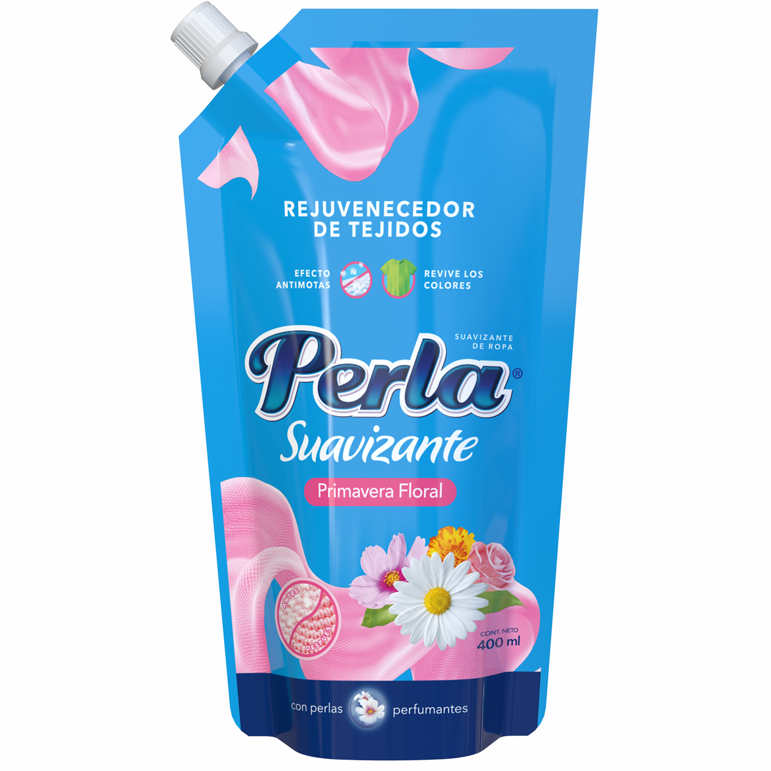 Suavizante De Ropa Primavera Floral Doy Pack PERLA 400 Ml