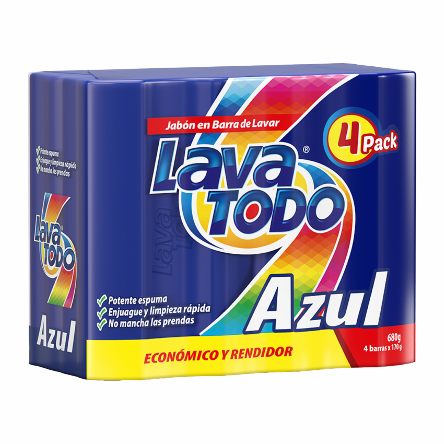 Jabón De Ropa Azul Para Lavar LAVATODO 680 G