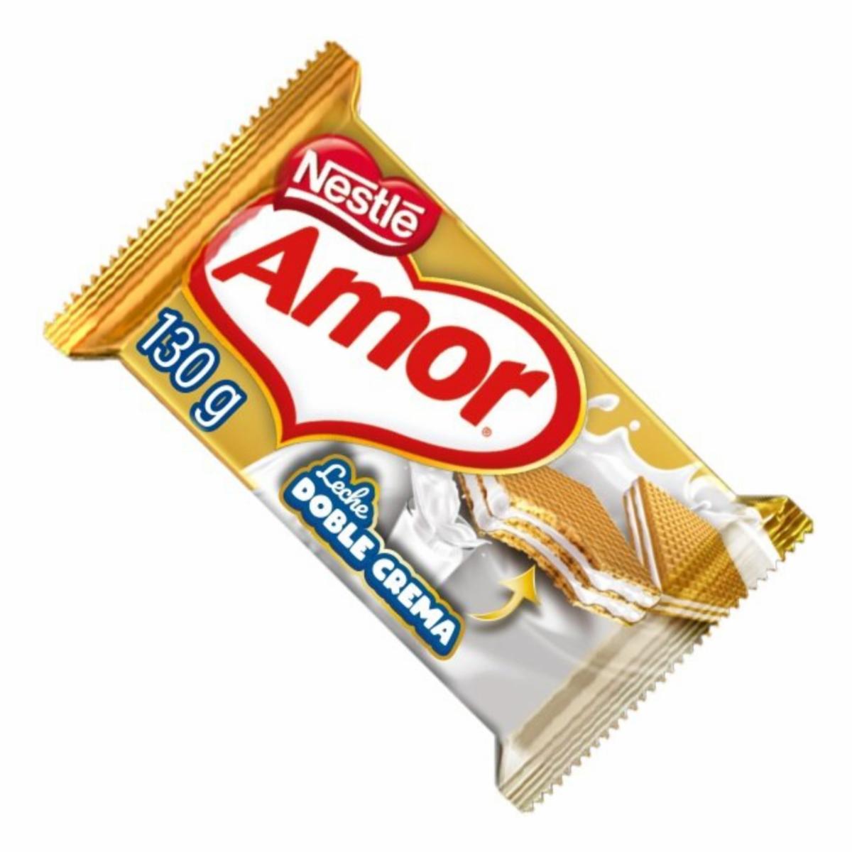 Galletas Waffer Con Doble Crema De Leche AMOR 130 G