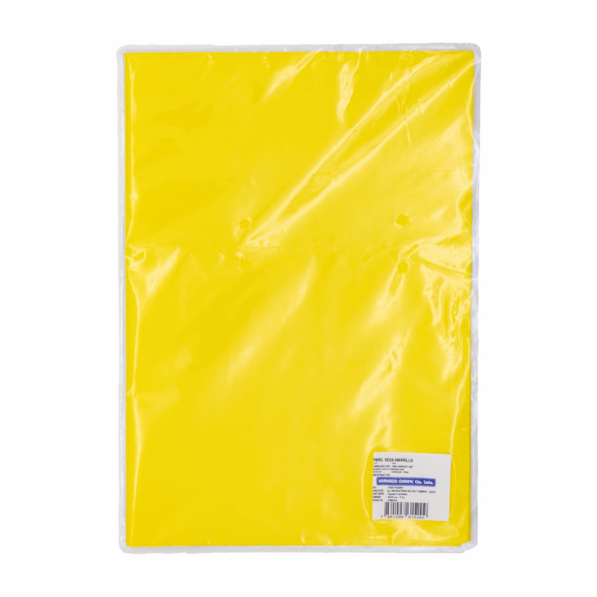 Papel Seda Amarillo VERZATIL 50 X 70 Cm X 17G X 5Uds