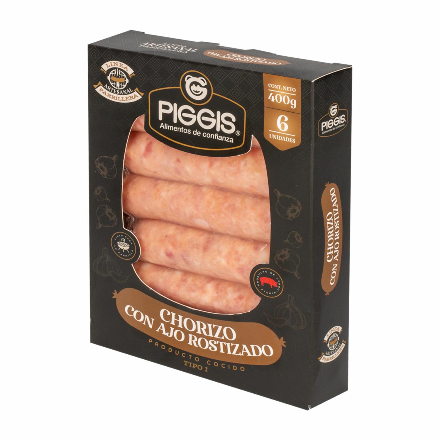 Chorizo Con Ajo Rostizado PIGGIS 400g