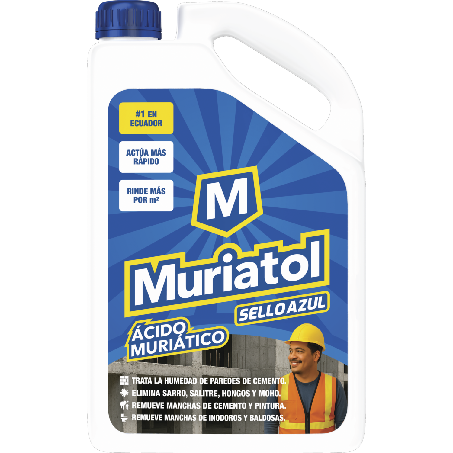 Ácido Muriático Muriatol SELLO AZUL 4000 Ml