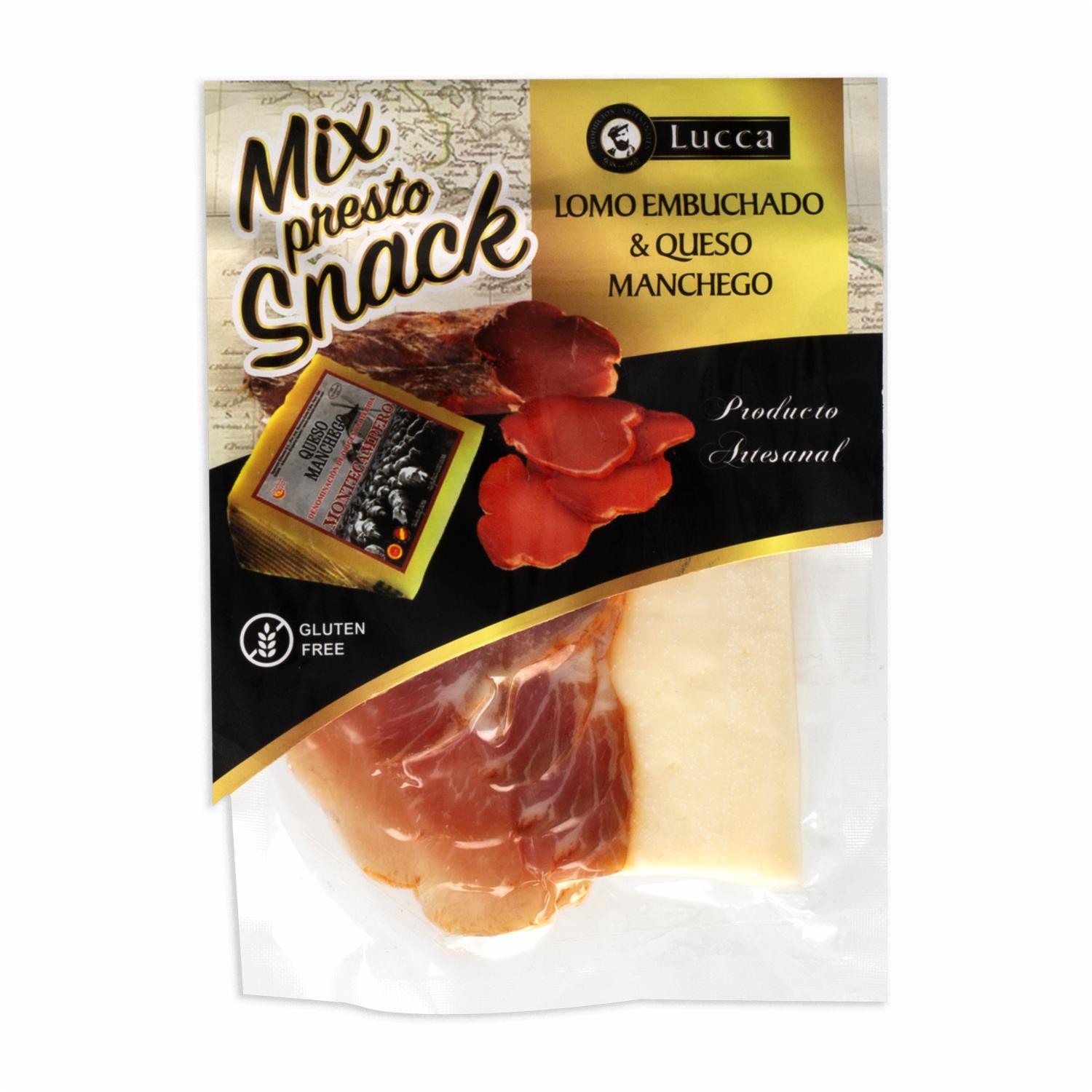 Presto Snack Lomo Embuchado Y Queso Manchego LUCCA 60 G