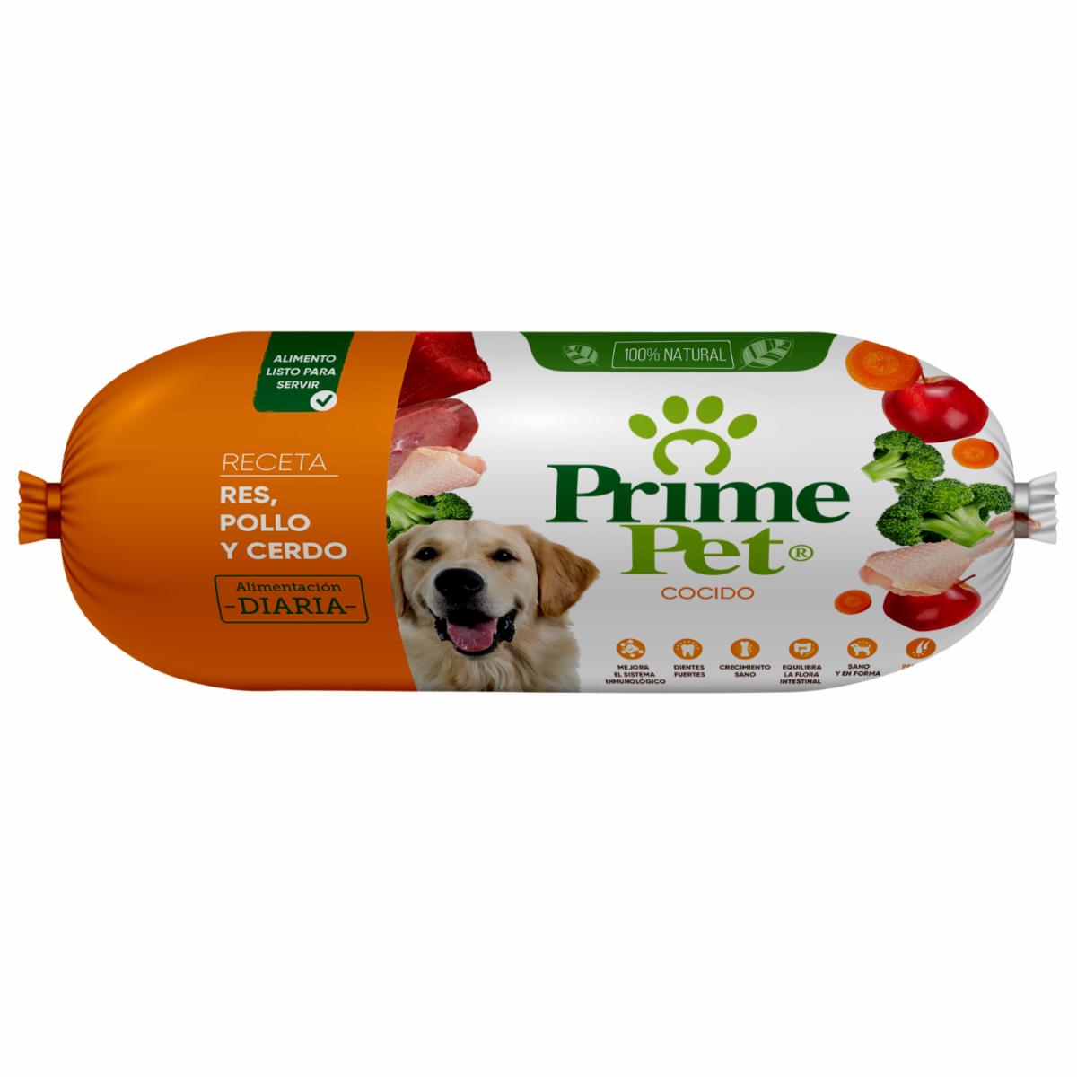 Alimento Para Perros Cocido Receta Res Pollo Y Cerdo PRIME PET 1 Kg