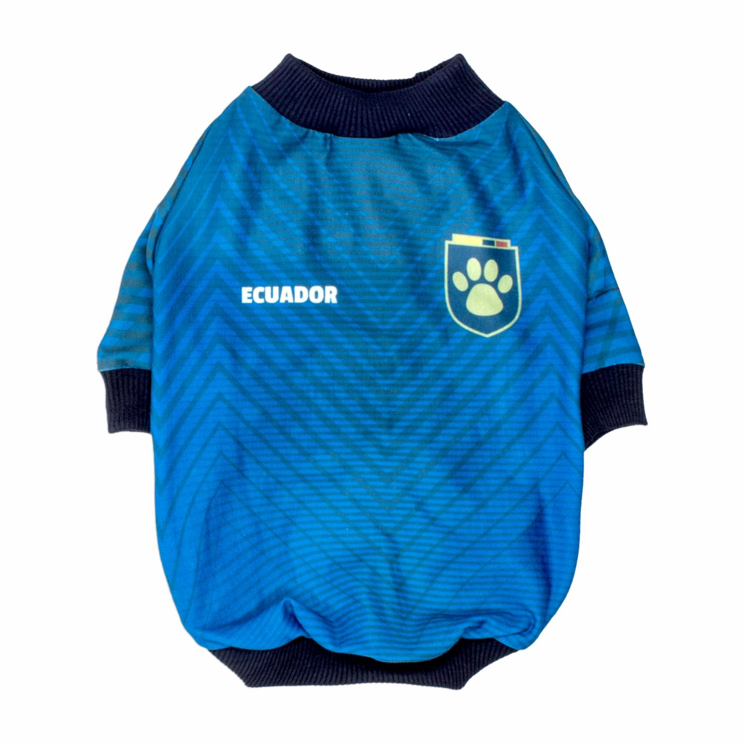 Camiseta Para Mascota Selección Ecuador Azul THE PET FACTORY Talla Extra Extra Pequeña
