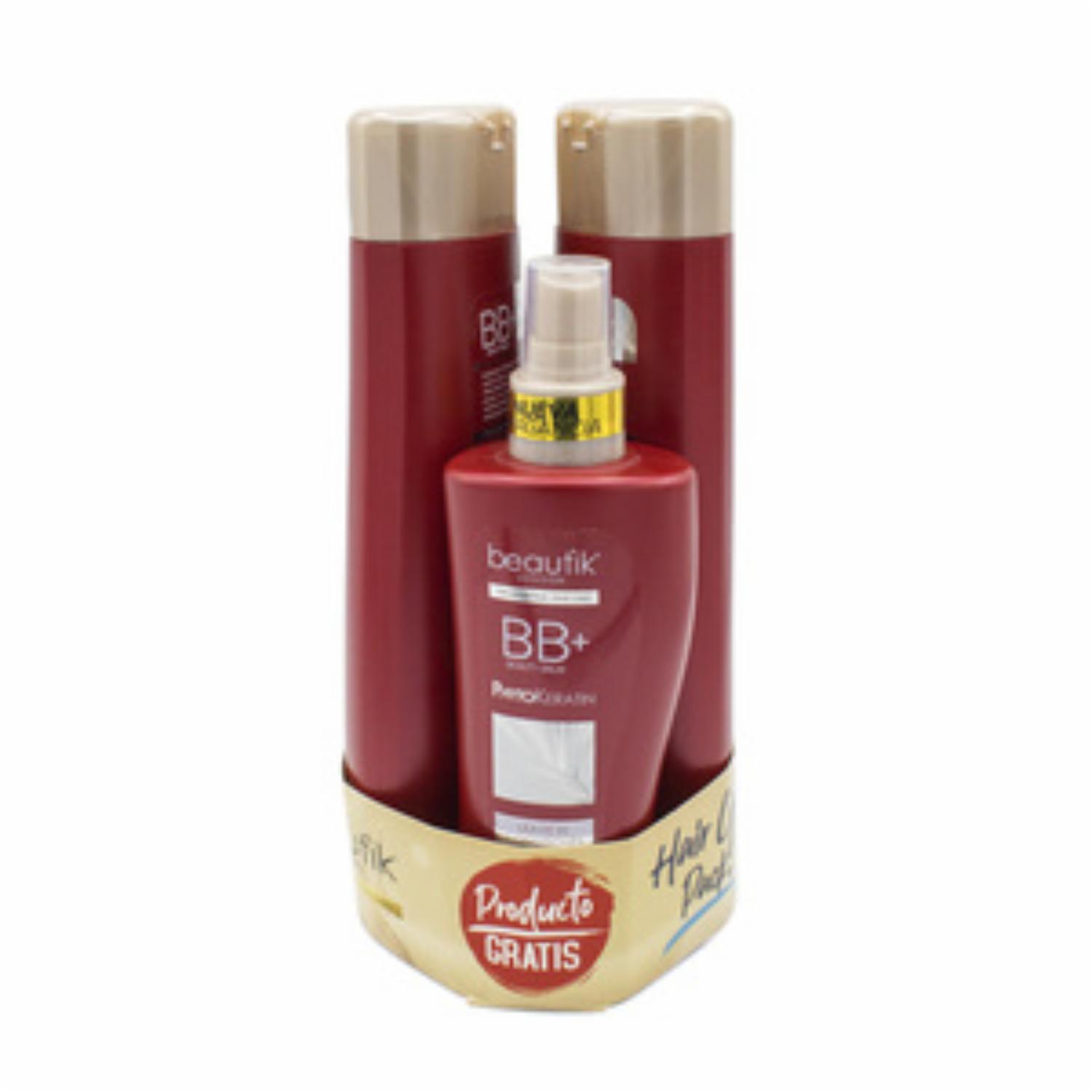 Shampoo Y Acondicionador 1000 Ml Phytikeratin Gratis Spray BEAUTÌK LONDON Pack X3