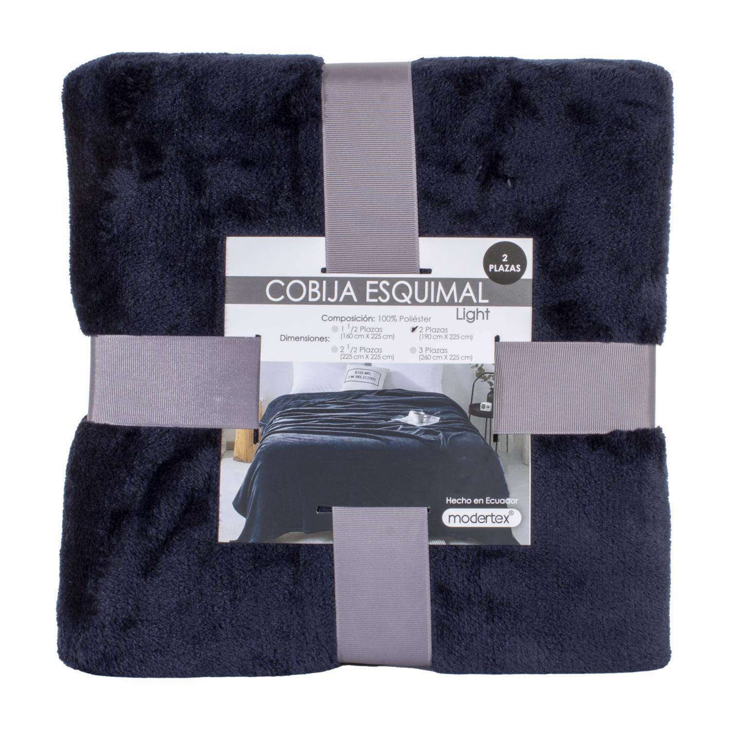 Cobija Esquimal Light Azul Marino MODERTEX 2 Plazas
