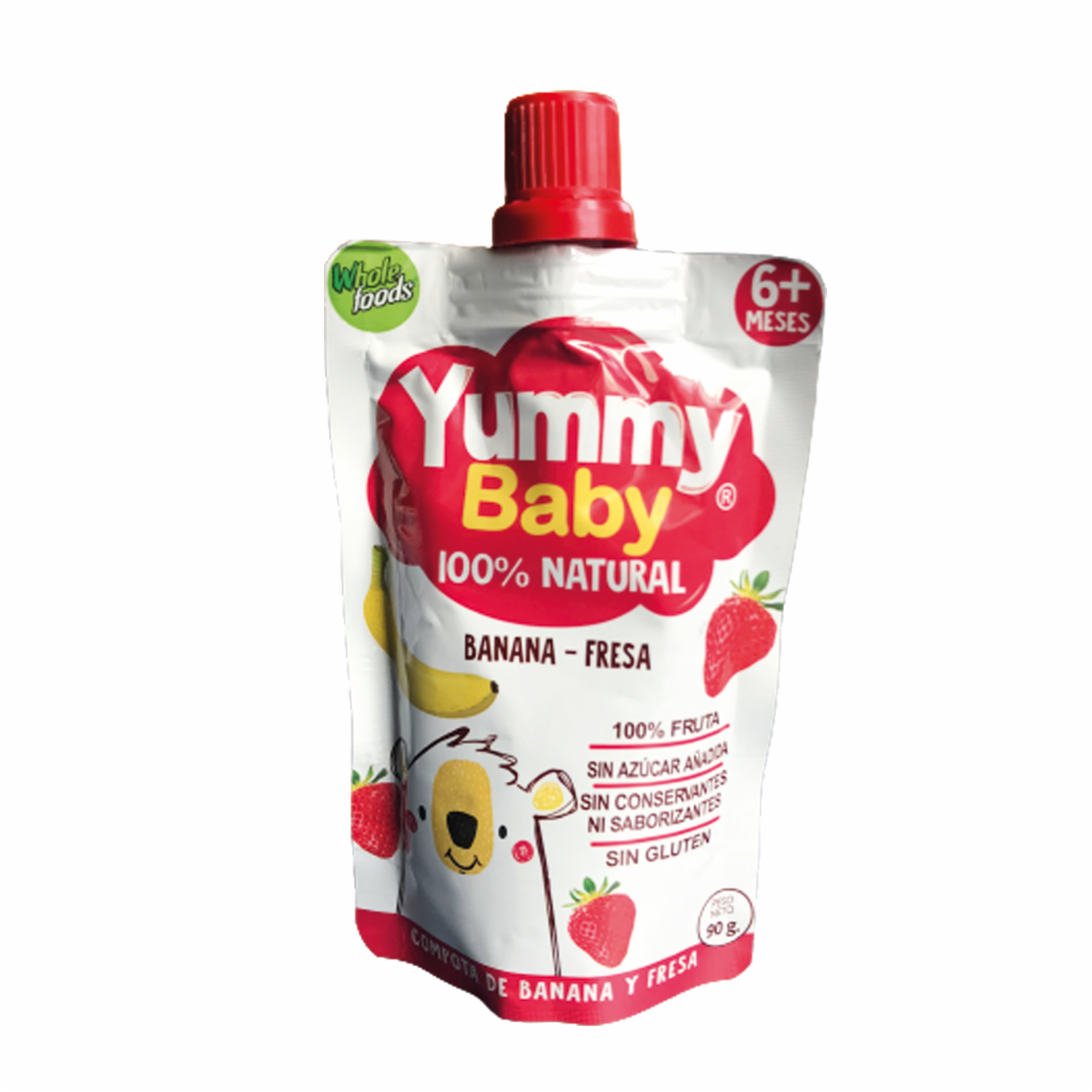 Pouch De Frutas Banana Y Fresa YUMMY BABY 90 G
