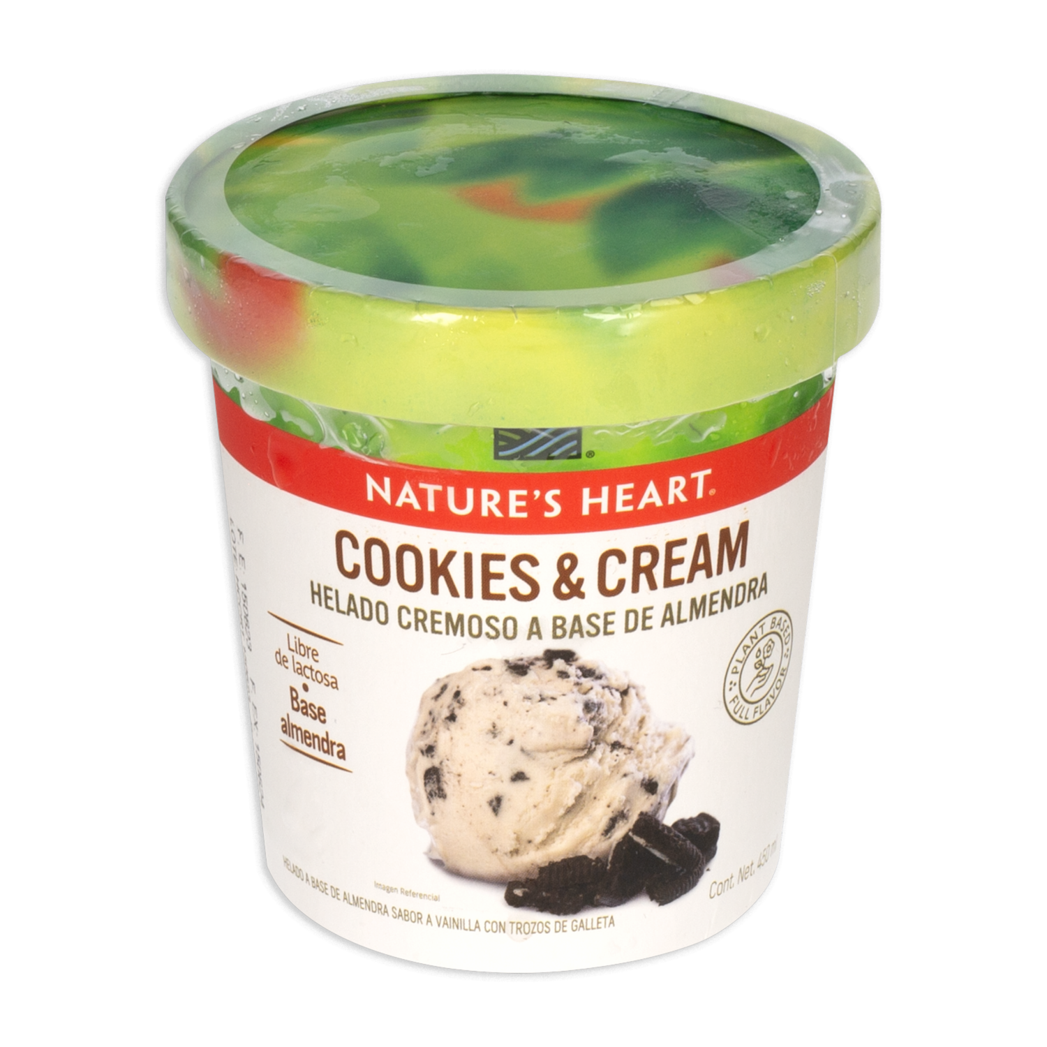 Helado Vegetal Crema Y Galleta NATURE´S HEART 450 Ml