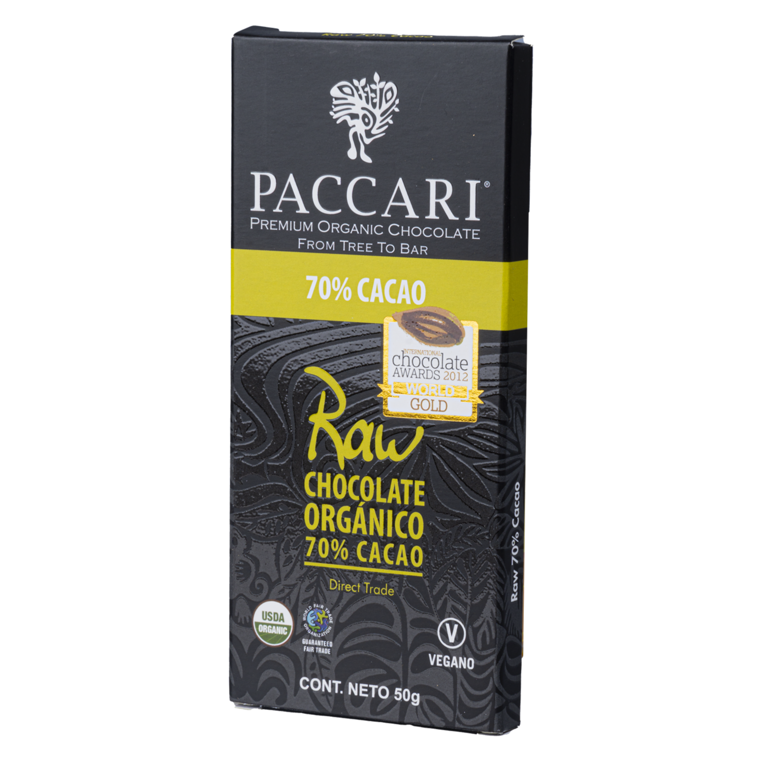 Chocolate Orgánico Barra Raw 0,7 PACCARI Tableta