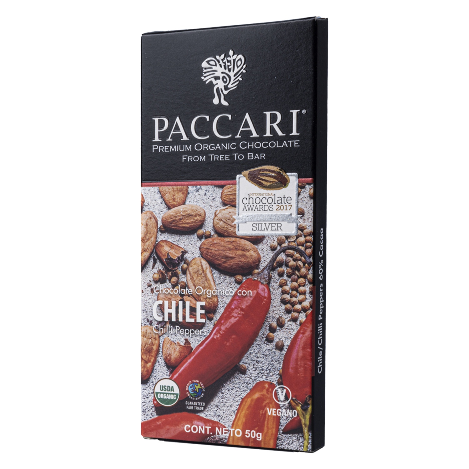 Chocolate Merken Ají Orgánico PACCARI Tableta