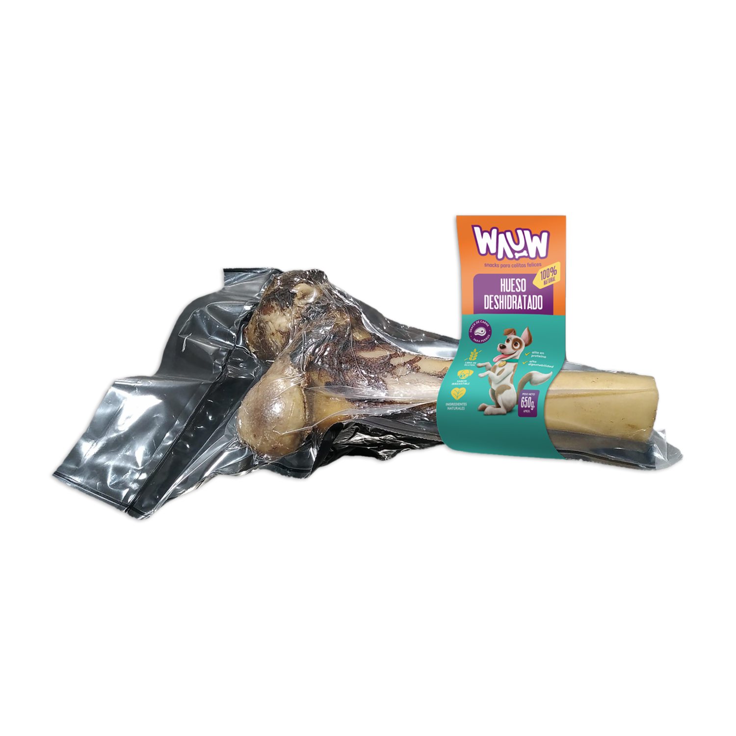 Snack Para Perros Hueso Deshidratado WAUW 650 G