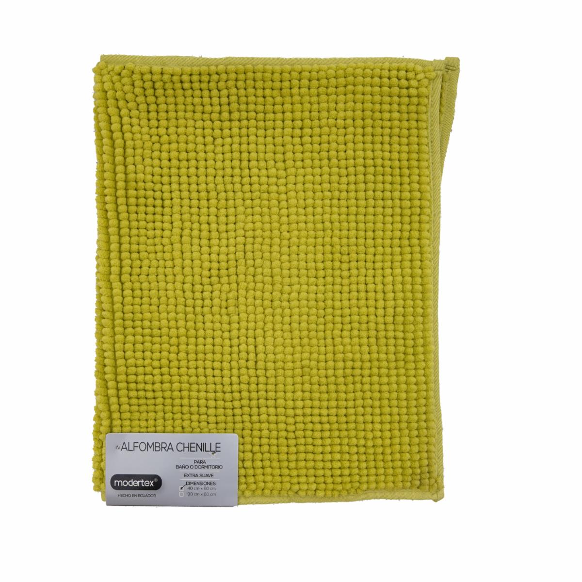 Alfombra Para Baño Chenille Verde MODERTEX 40 X 60 Cm