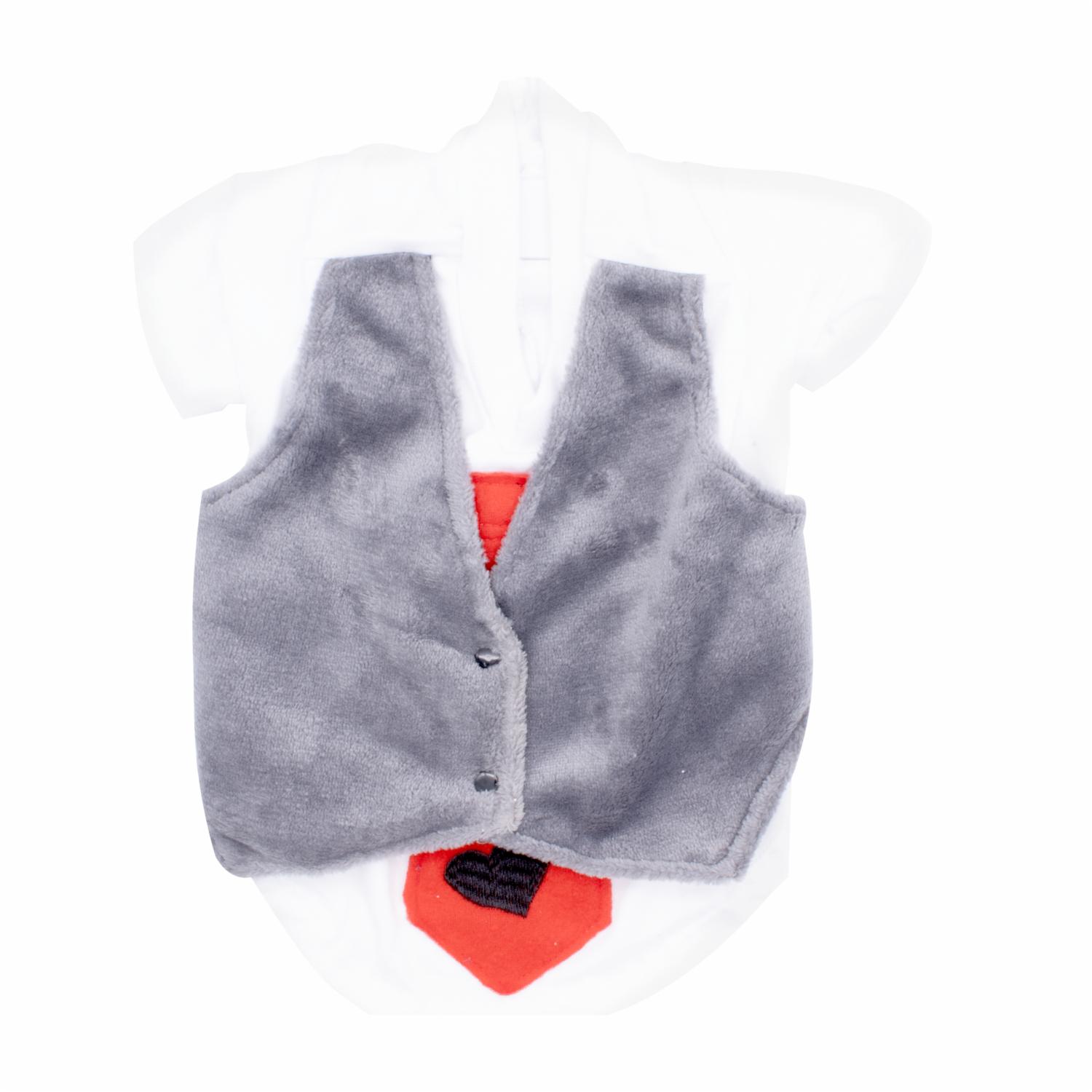 Camiseta Para Mascota Diseño Corbata De Corazón PINKYS PET Talla 6